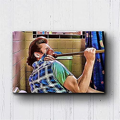 Funny Movie Poster Wall Art - Canvas Print Painting with Inner Frame - Home Decor for Living Room & Bedroom - Perfect for Movie Themed Rooms & Gifts