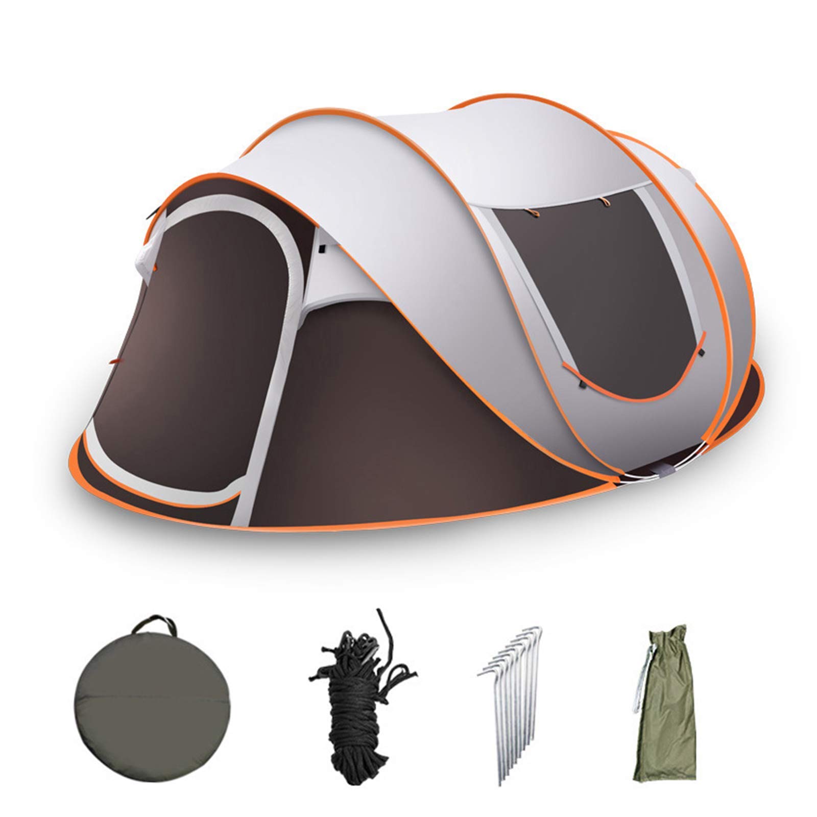 ZYXYYDS Automatic Pop-Up Camping Tent for Adults - Lightweight & Compact 2-8 Person Outdoor Tent for Hiking, Climbing, Biking & Travel - Perfect for Backpacking, Beach Trips & Family Camping Adventures