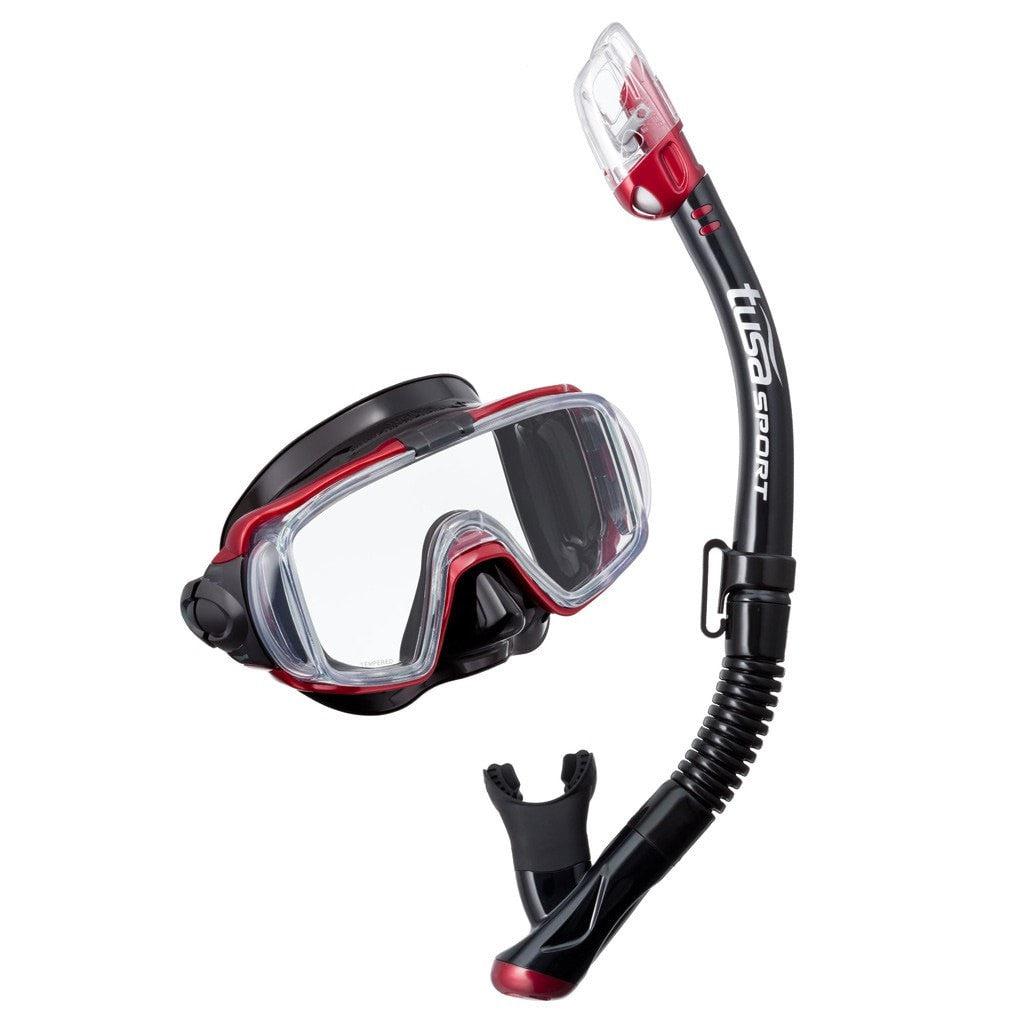 TUSA Visio Tri Ex Full Face Snorkel Mask Set - Anti-Fog, Leak-Proof Design for Adults & Kids - Perfect for Swimming, Snorkeling, and Beach Vacations