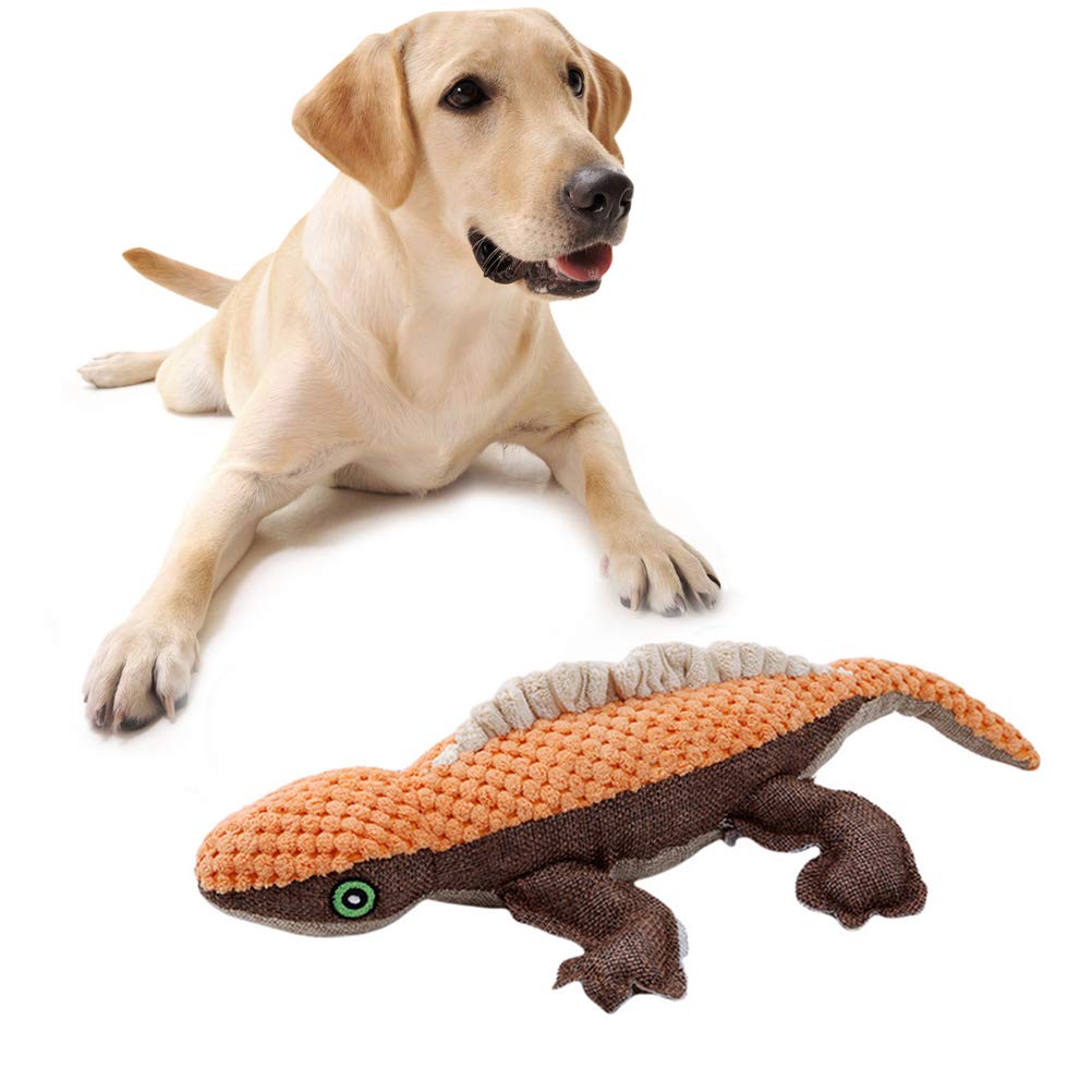 Balacoo Durable Squeaky Dog Chew Toy - Indestructible Plush Lizard for Aggressive Chewers, Teeth Cleaning Interactive Toy for Small, Medium & Large Dogs - Perfect for Playtime, Training & Dental Health