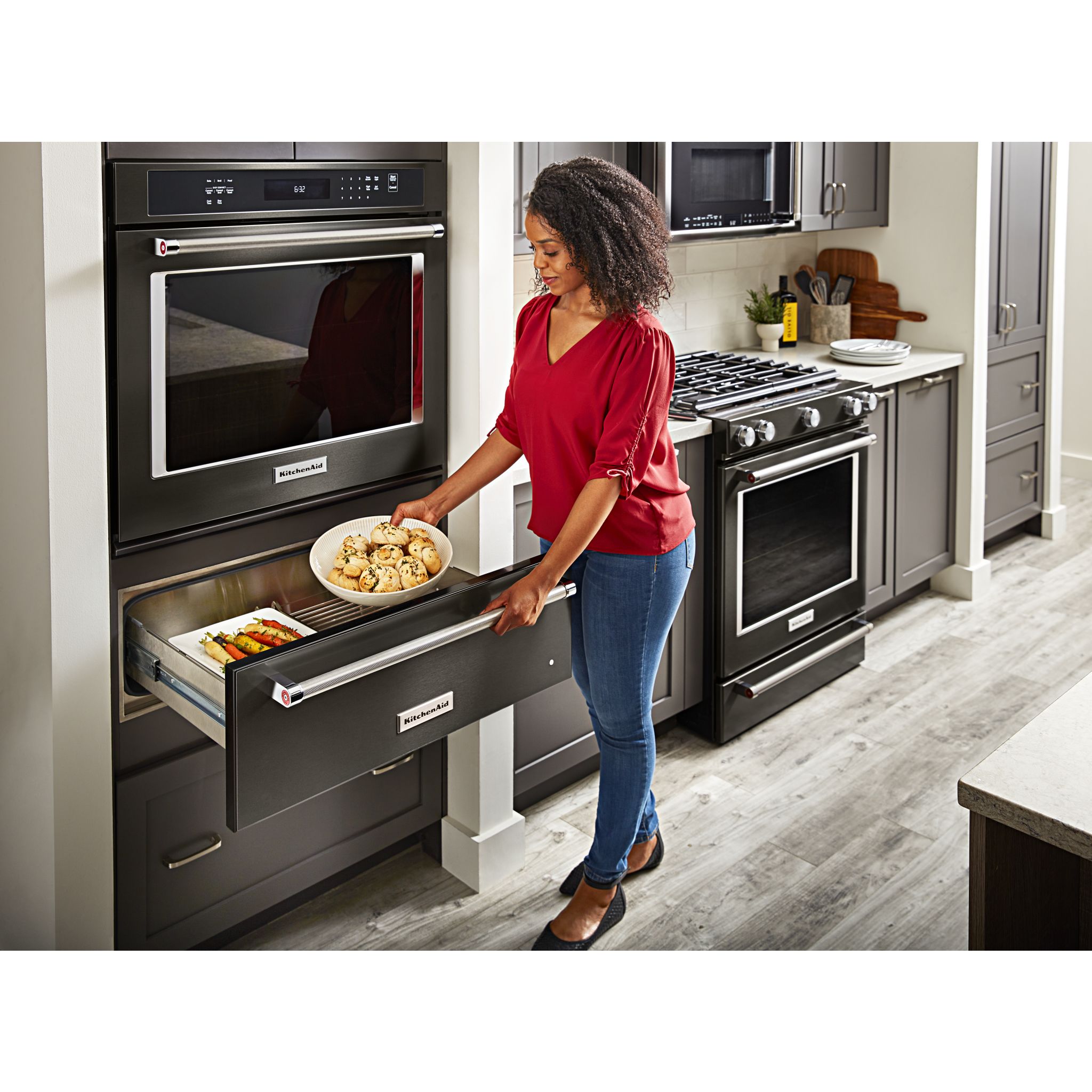 KitchenAid 27-Inch Warming Drawer (KOWT107EBS) - Black Stainless Steel - Keep Food Warm for Entertaining & Holiday Meals