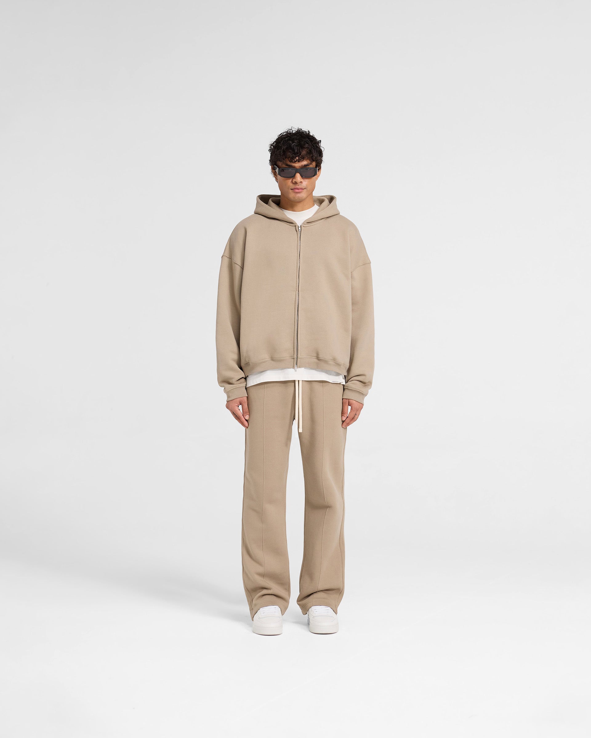 Initial Boxy Zip Through Hoodie for Women - Trendy Oversized Fleece Pullover with Front Pockets | Perfect for Casual Outfits, Streetwear & Winter Layering
