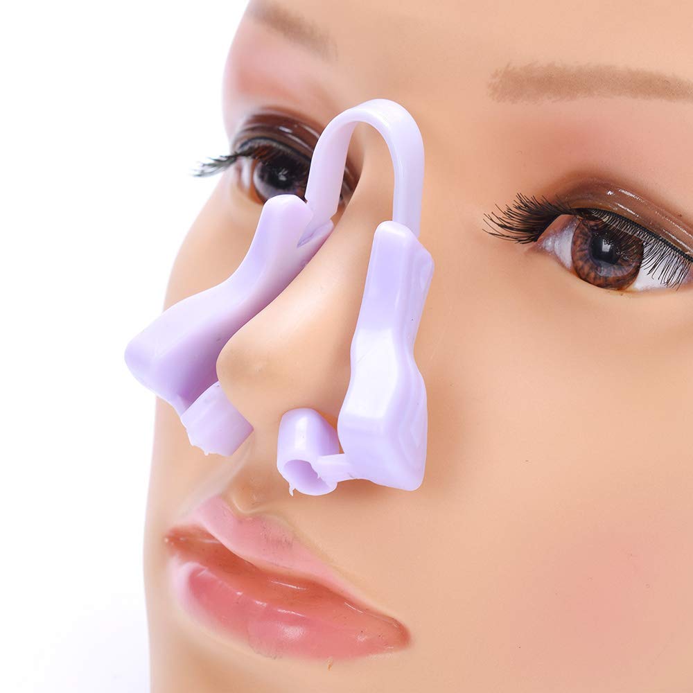 Frackson Nose Up Clip Set - Purple & Straight Nose Shaper for Bridge Lifting and Straightening | Nose Correction Beauty Tool for Perfect Shape | Ideal for Makeup, Cosplay, and Daily Beauty Routine