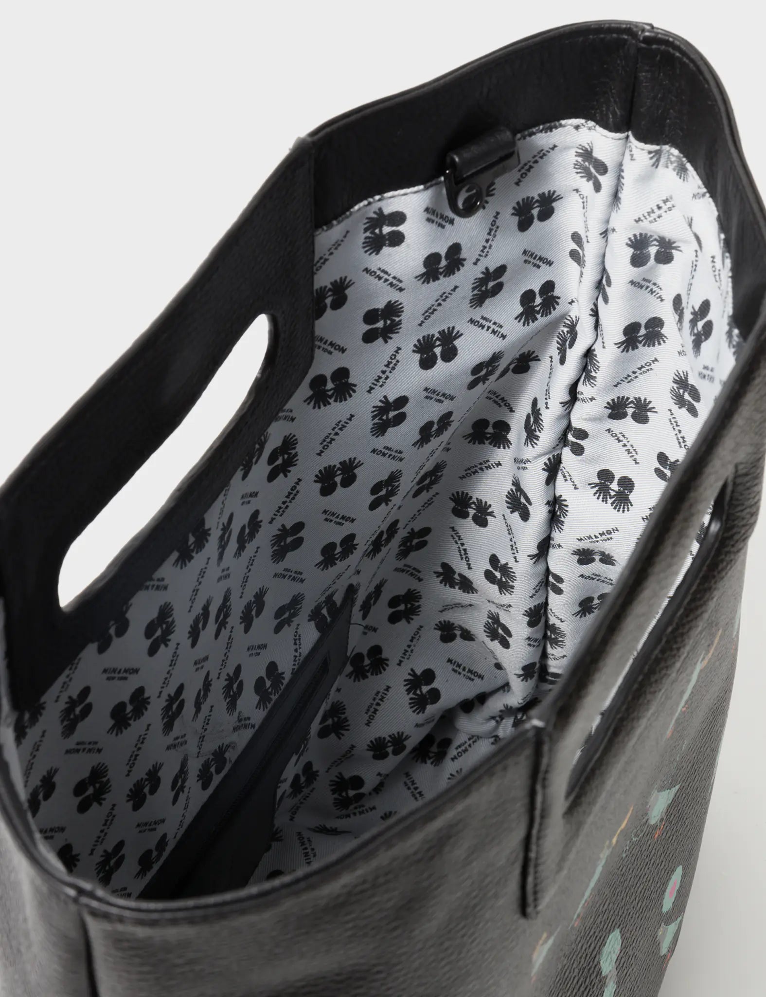 Milo Convertible Crossbody Bag for Women - Black Leather Pigeonista Print Handbag - Perfect for Work, Travel & Everyday Use