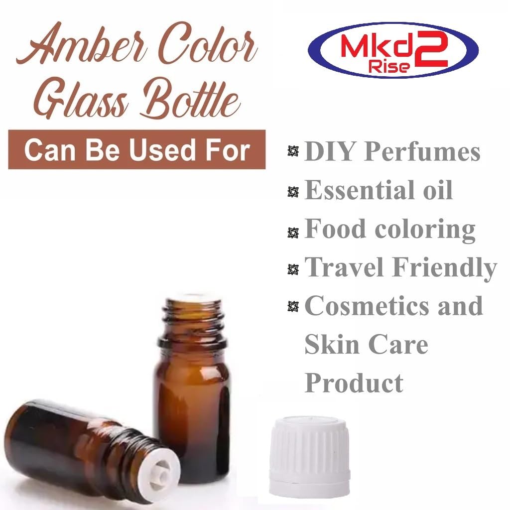 Premium 100ml Amber Glass Bottles (Set of 3) with Leakproof Euro Dropper & White Cap - Perfect for Essential Oils, Perfumes, Medicines, DIY Projects | Aromatherapy, Homeopathy & Travel-Friendly Storage Solution
