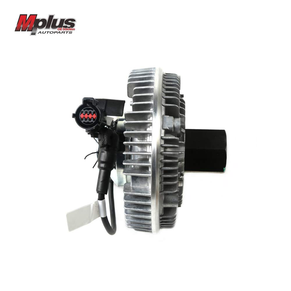 MPLUS Electric Radiator Cooling Fan Clutch Replacement for Ford E-350 Club Wagon 2004-2005, E-350 Super Duty 2004-2010, Excursion 2003-2005, F250 F350 Super Duty 6.0L OHV 2003-2007 - Perfect for Engine Cooling & Overheating Prevention in Heavy-Duty Trucks & SUVs