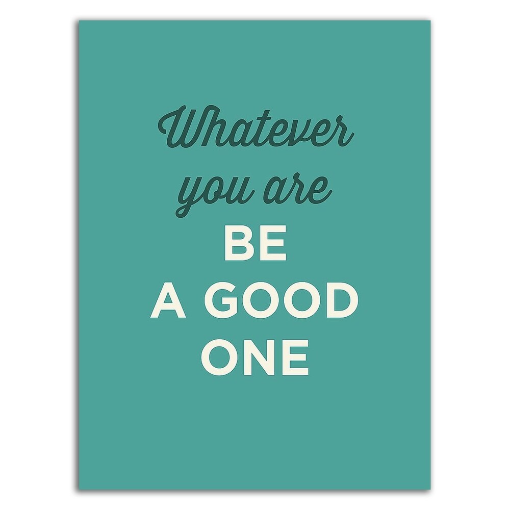 Be a Good One by GraphINC - Premium Canvas Wall Art Print, Ready to Hang - Perfect for Home Decor, Office & Gift Giving