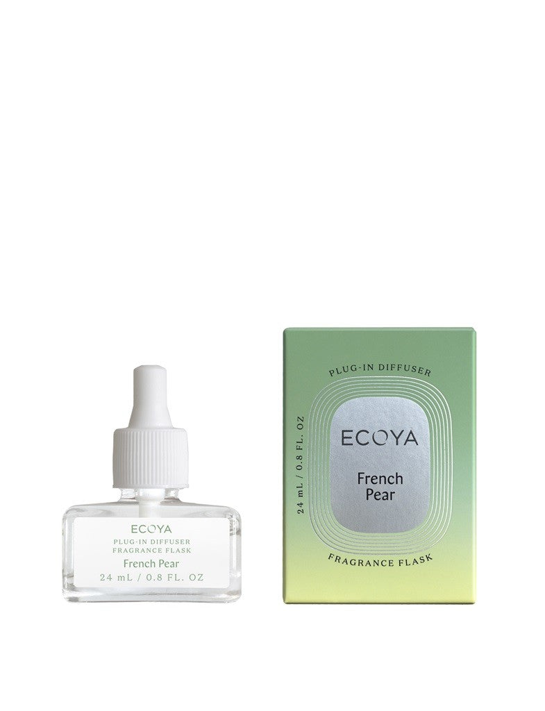 Ecoya Plug-In Essential Oil Diffuser with French Pear Scent - Aromatherapy for Home, Office & Spa Relaxation