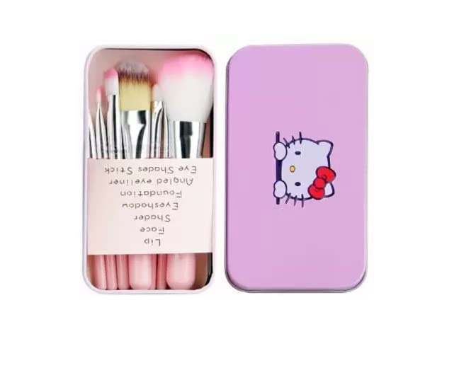 Jarsvoy TYA 6155 7-Piece Pink Makeup Kit with Mini Hair Straightener - Perfect for Travel & Gifts