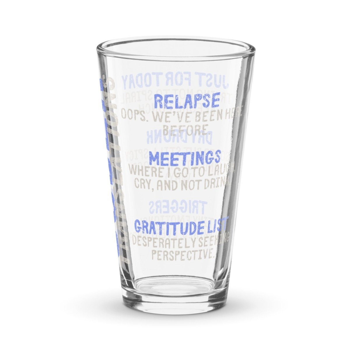 Sober Translations Vol. 2 - 12oz Recovery Pint Glass for Alcohol-Free Celebrations & AA Meetings - Ideal for Sober Living, Gift Giving & Support Group Gatherings