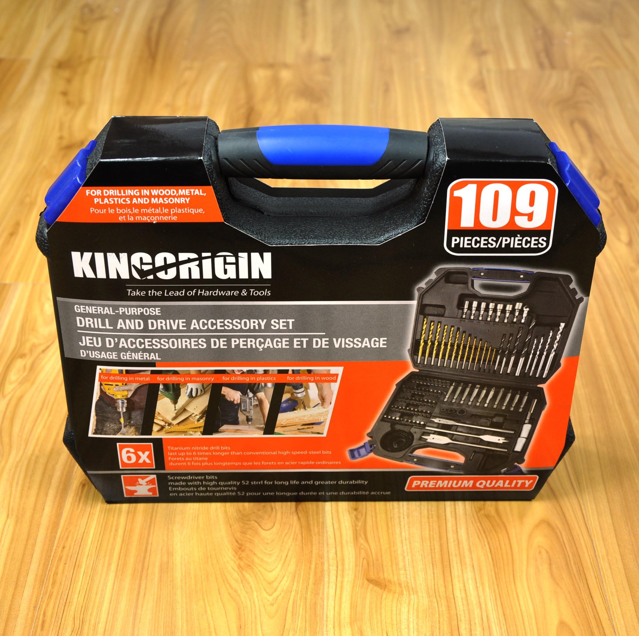 109-Piece Drill and Drive Accessory Set - Premium Drill Bits & Complete Drilling Kit for Wood, Metal & DIY Projects | Perfect for Home Improvement, Construction & Professional Use