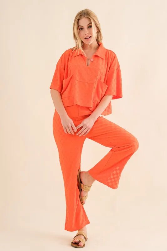 Stylish Brushed Texture Checkerboard Pattern Casual Pants for Men & Women - Perfect for Everyday Wear, Office, and Weekend Outings