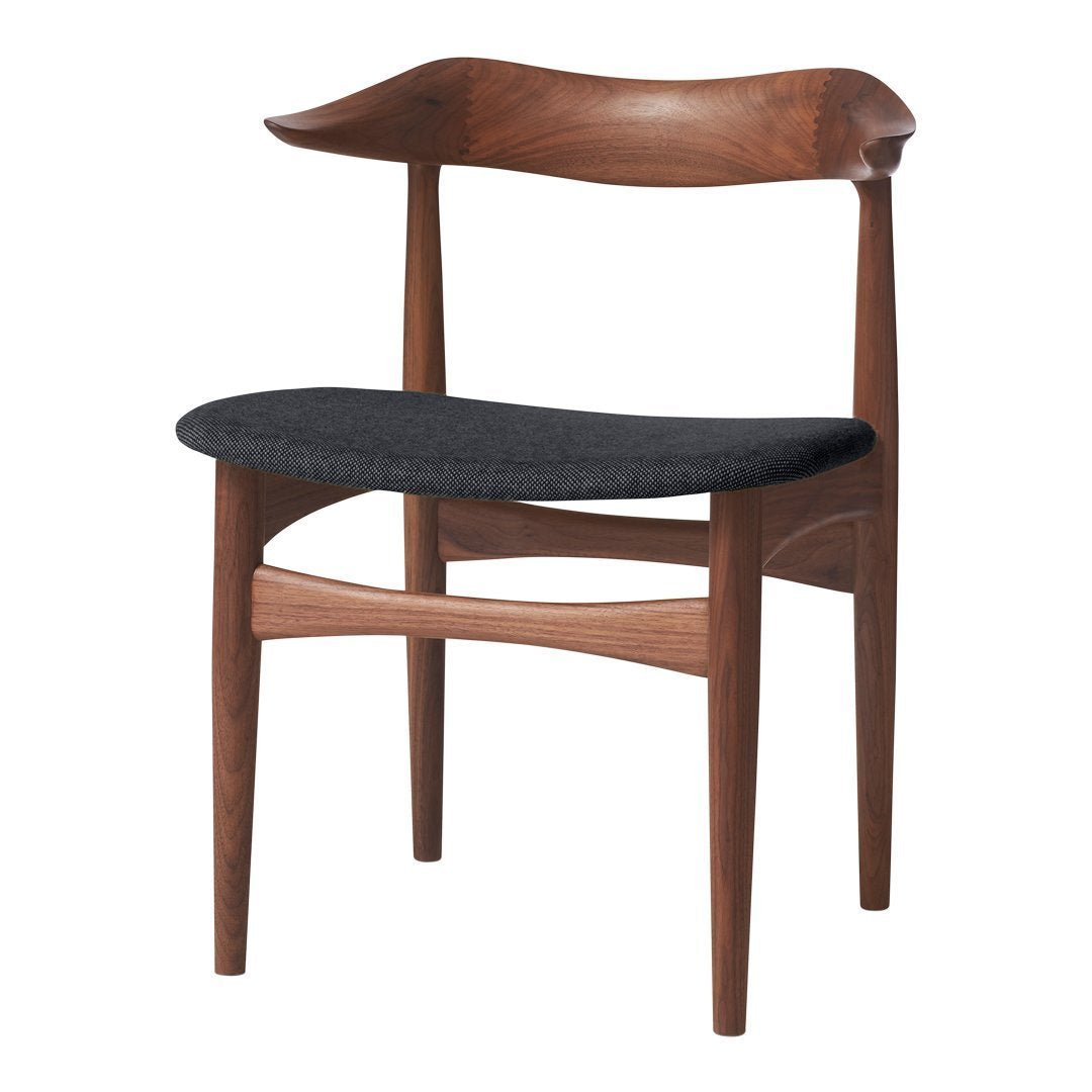 Knud Farch Cow Horn Chair Seat - Upholstered Warm Nordic Style for Living Room & Office Decor