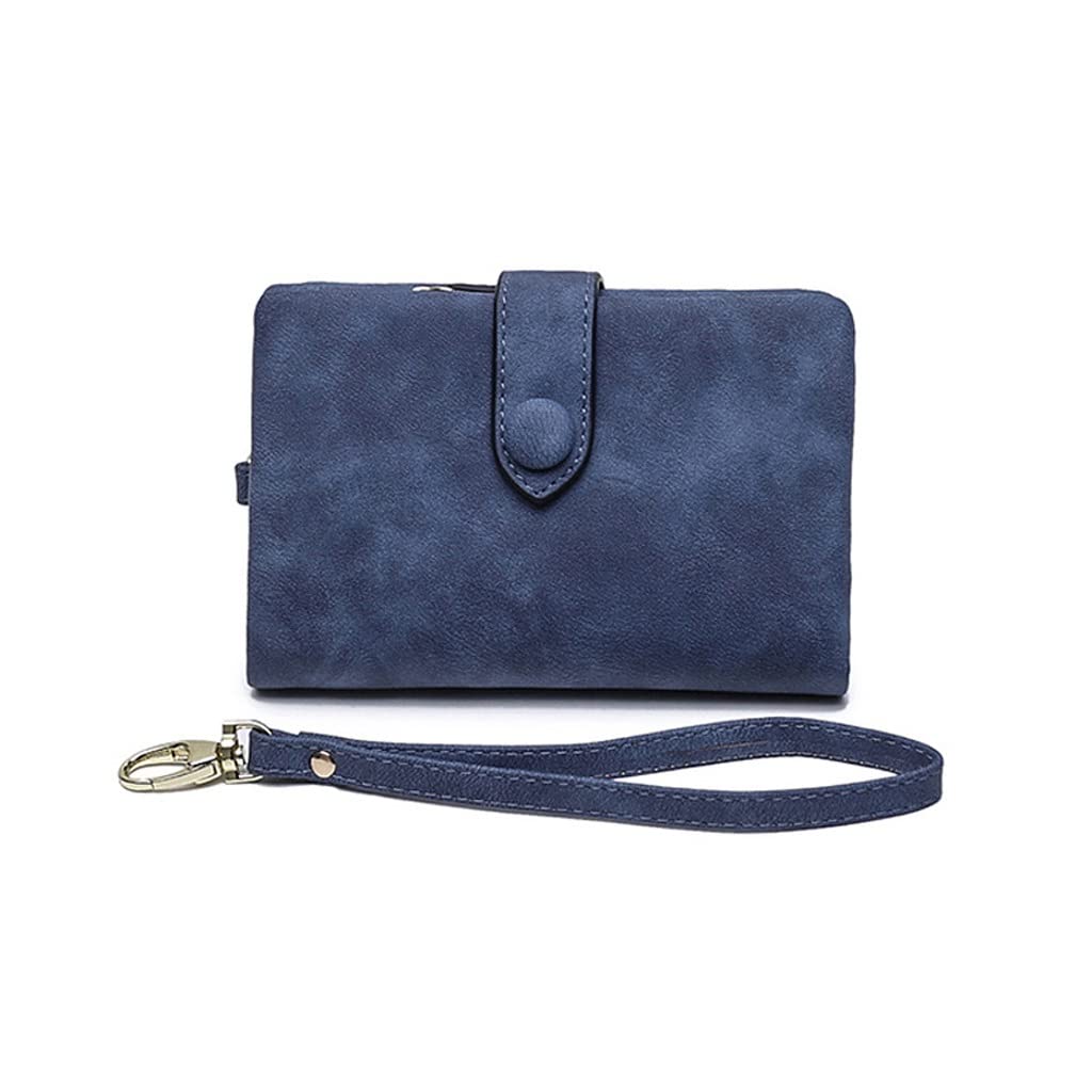 Women's Matte PU Leather Short Wallet with Zipper - Frosted Cute Clutch for Ladies, Girls | ID Card Holder & Coin Purse | Perfect for Everyday Use, Travel, and Gift Giving (Color: C)