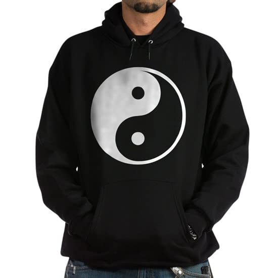 Yin Yang Hoodie for Men - Dark Pullover Sweatshirt with Cool Symbol Design | Perfect for Casual Wear, Street Fashion & Yoga Enthusiasts