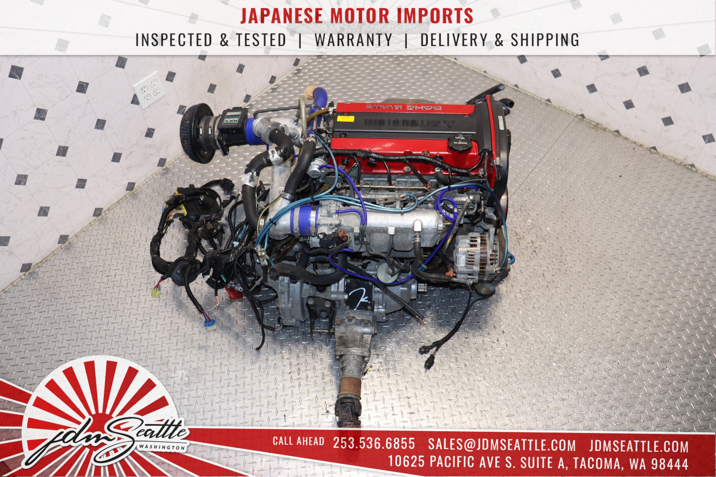 JDM 4G63 Turbo Engine with 5-Speed Transmission for 1998 Mitsubishi Evo 5 - Complete Motor Swap Kit Including Wiring Harness & ECU - Perfect for Performance Upgrades & Racing Builds
