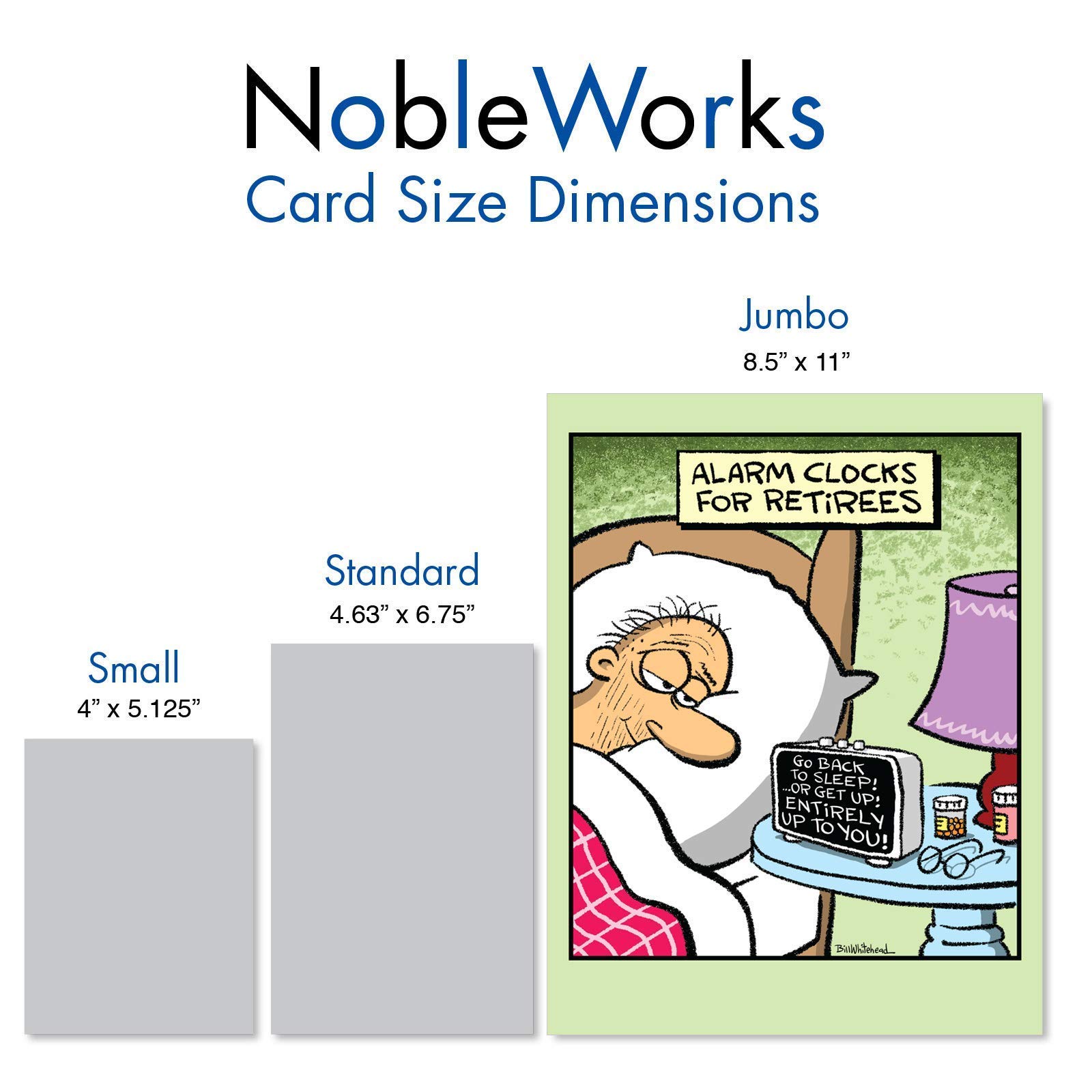 Funny Retirement Cards for Men - Set of 2 Jumbo Greeting Cards (8.5 x 11 Inch) with Envelopes - Perfect Retirement Gift for Coworkers, Colleagues & Friends - Office Farewell Party & Group Gift Idea