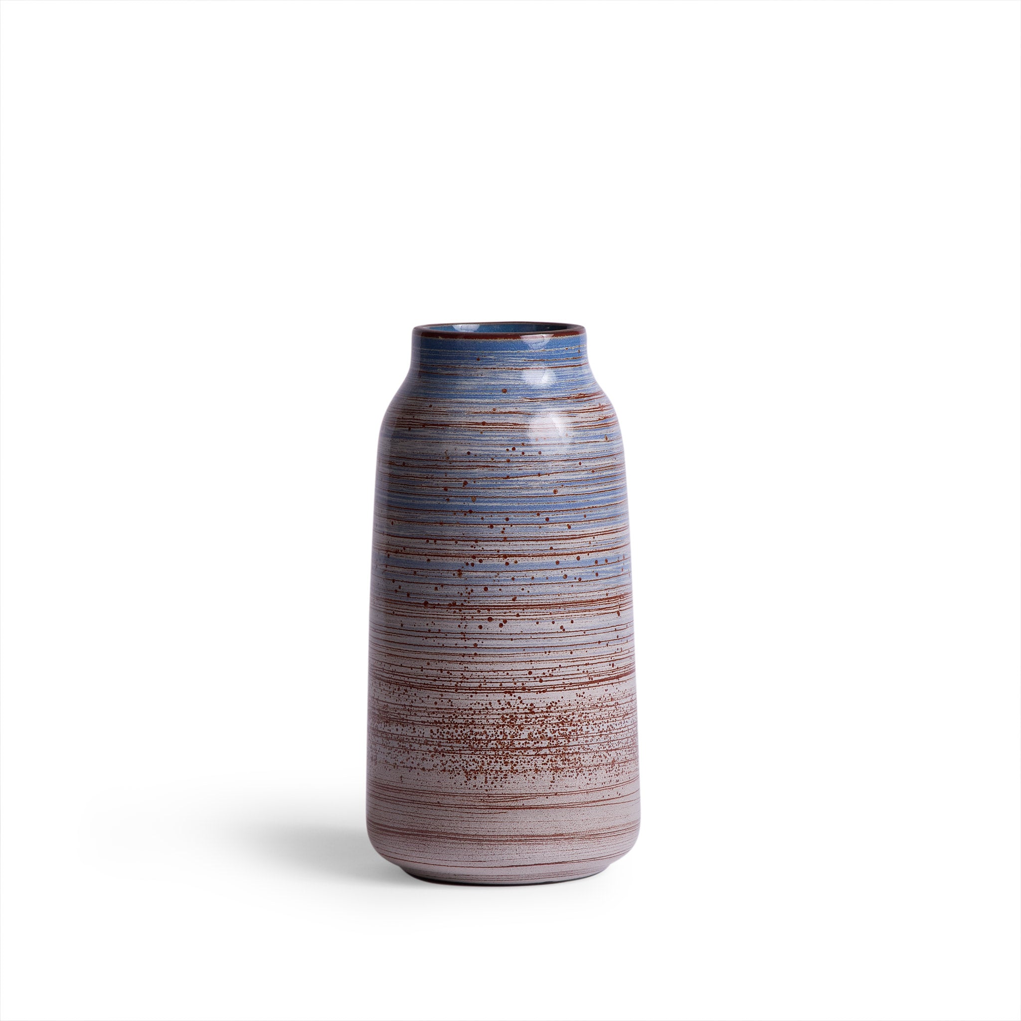 Handmade Tall Wire Combed Opal Vase - Pacific Blue, Buckwheat, Brick Red - Perfect for Home Decor, Wedding Centerpieces & Floral Arrangements