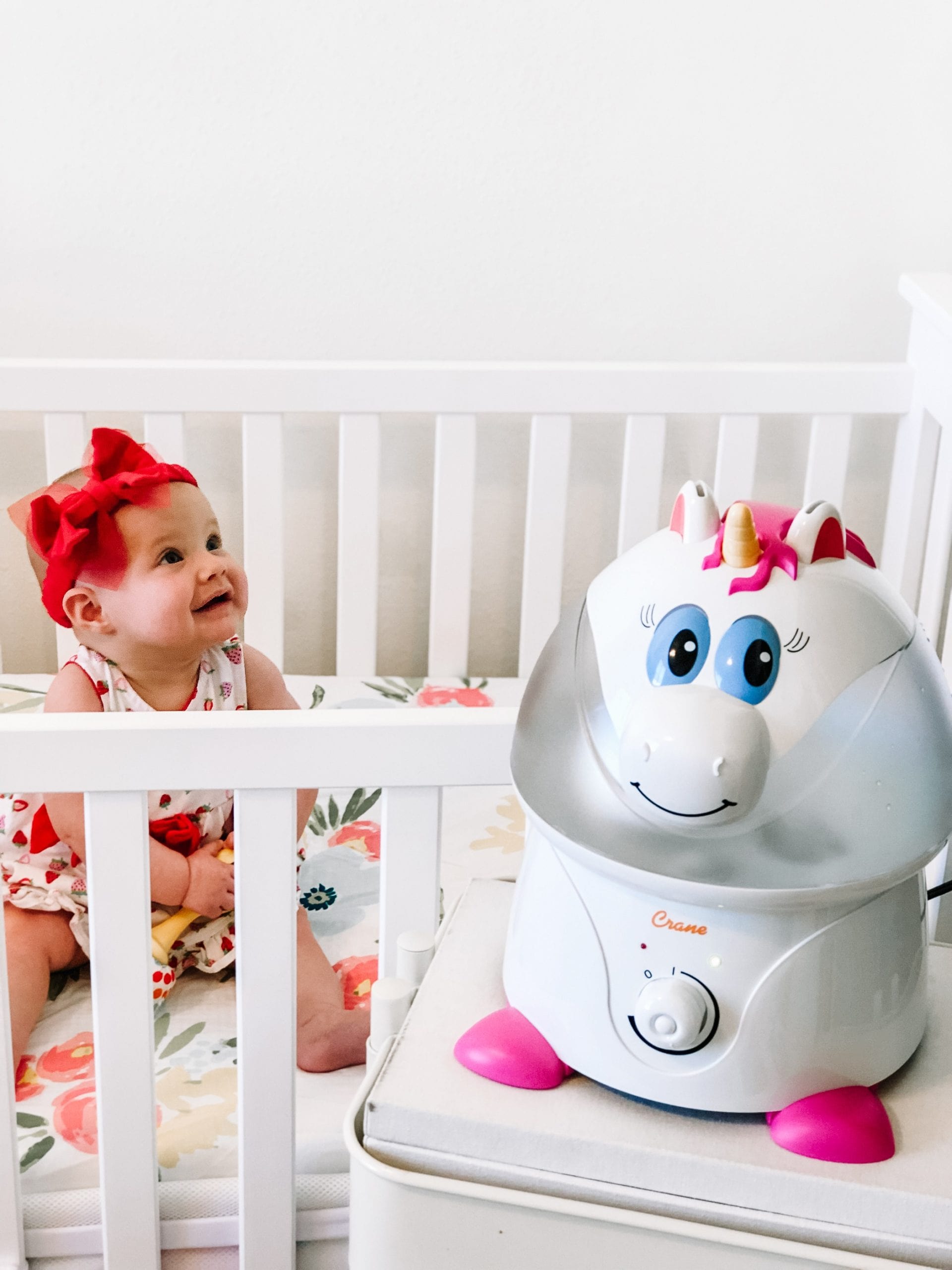Adorable Cool Mist Humidifier for Baby Nursery & Bedroom - Quiet Ultrasonic Air Moisturizer with Night Light, Perfect for Dry Skin, Allergies & Better Sleep