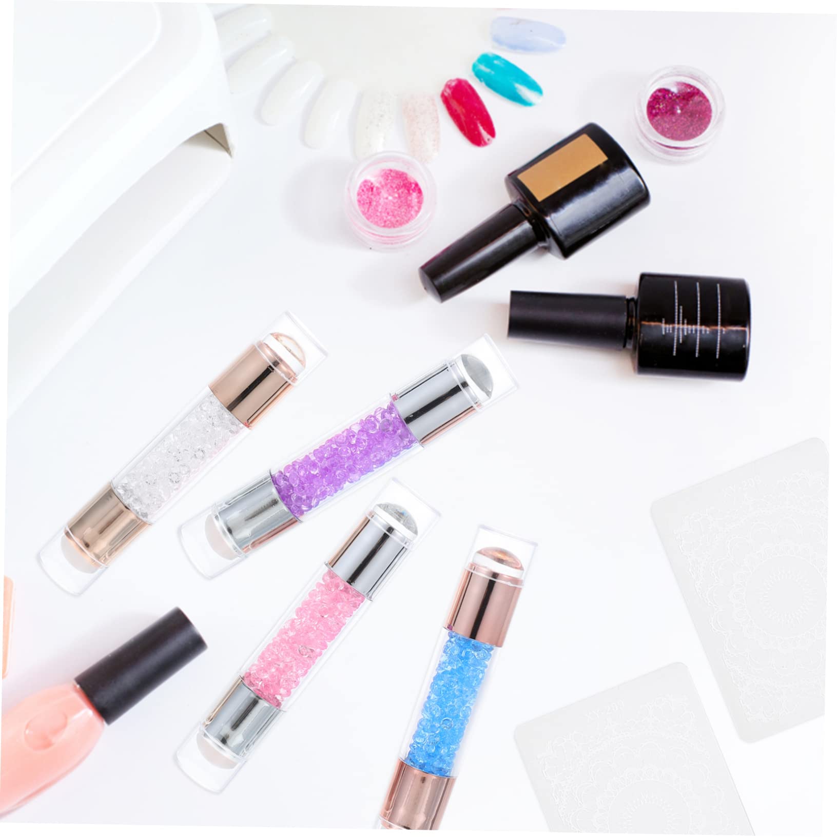 FOMIYES Double-End Nail Art Stamper Set - Professional Nail Stamping Kit for Gel Polish & Manicure Decor - Perfect for DIY Nail Art at Home & Salon Use