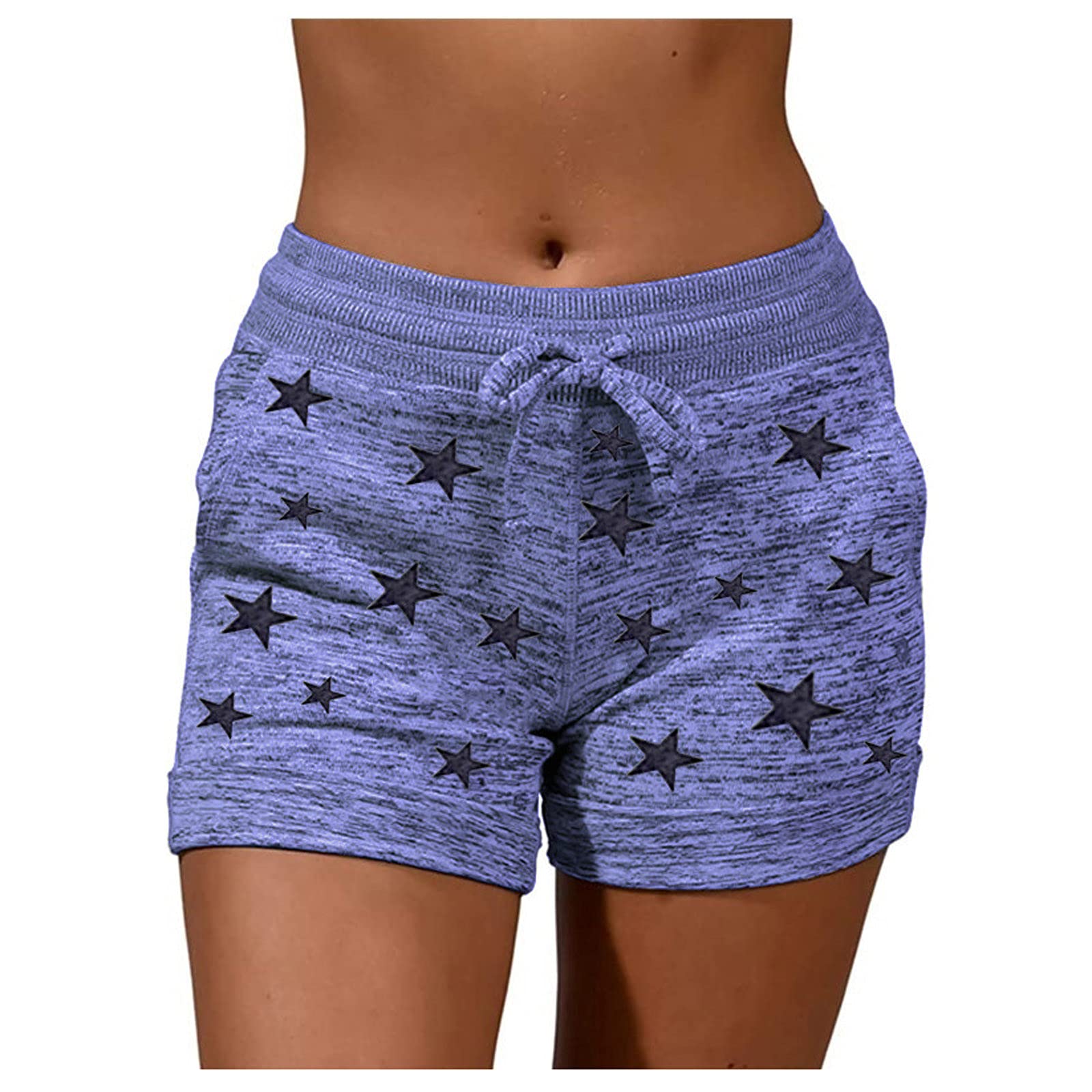 Women's Cotton Yoga Shorts with Pockets - Lightweight Summer Workout Shorts for Gym & Running