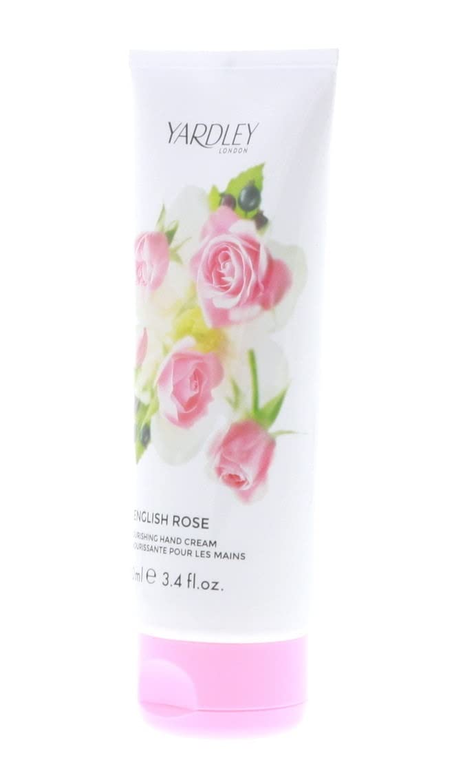 Yardley English Rose Nourishing Hand Cream 3.4 oz - Moisturizing & Hydrating for Dry Skin - Perfect for Home, Office & Travel Use