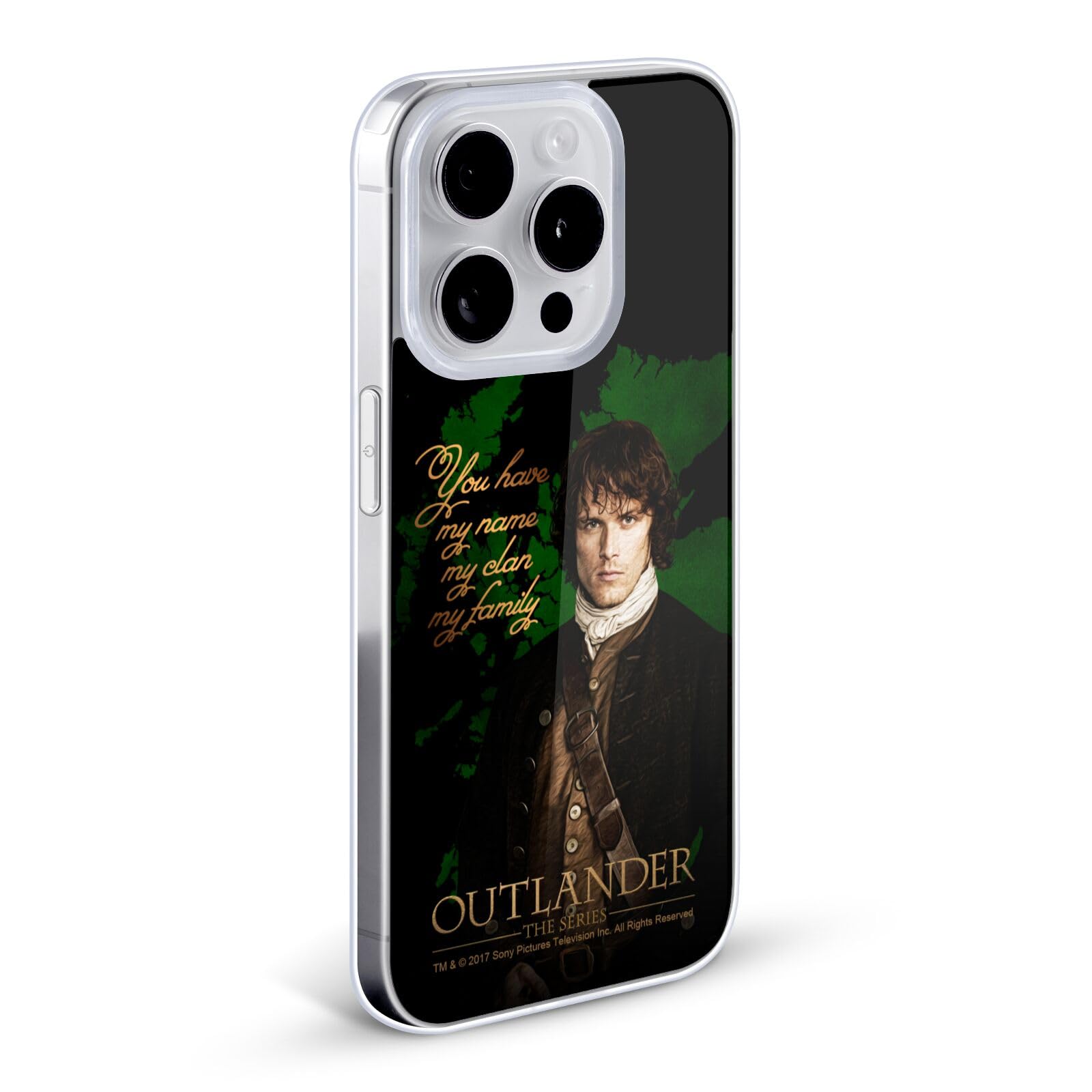 Officially Licensed Outlander Jamie Portraits Soft Gel Phone Case for Apple iPhone 12 Pro Max - Durable Protection & Stylish Design - Perfect for Fans, Daily Use & Gift Giving