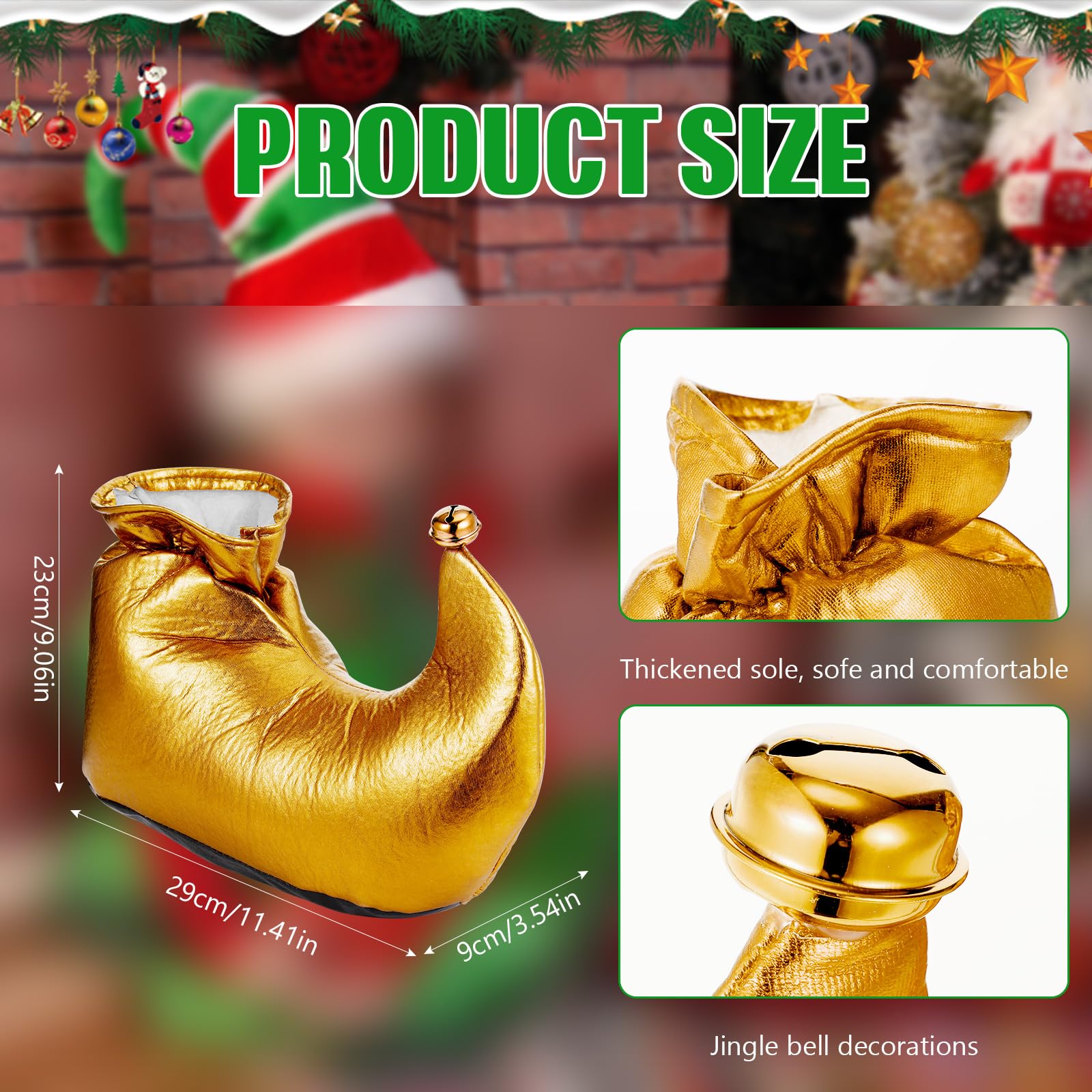 Elf Shoes for Adults - Jester Costume Shoes for Christmas & Cosplay - Novelty Deluxe Elf Accessories - Perfect for Holiday Parties, Themed Events & Renaissance Fairs