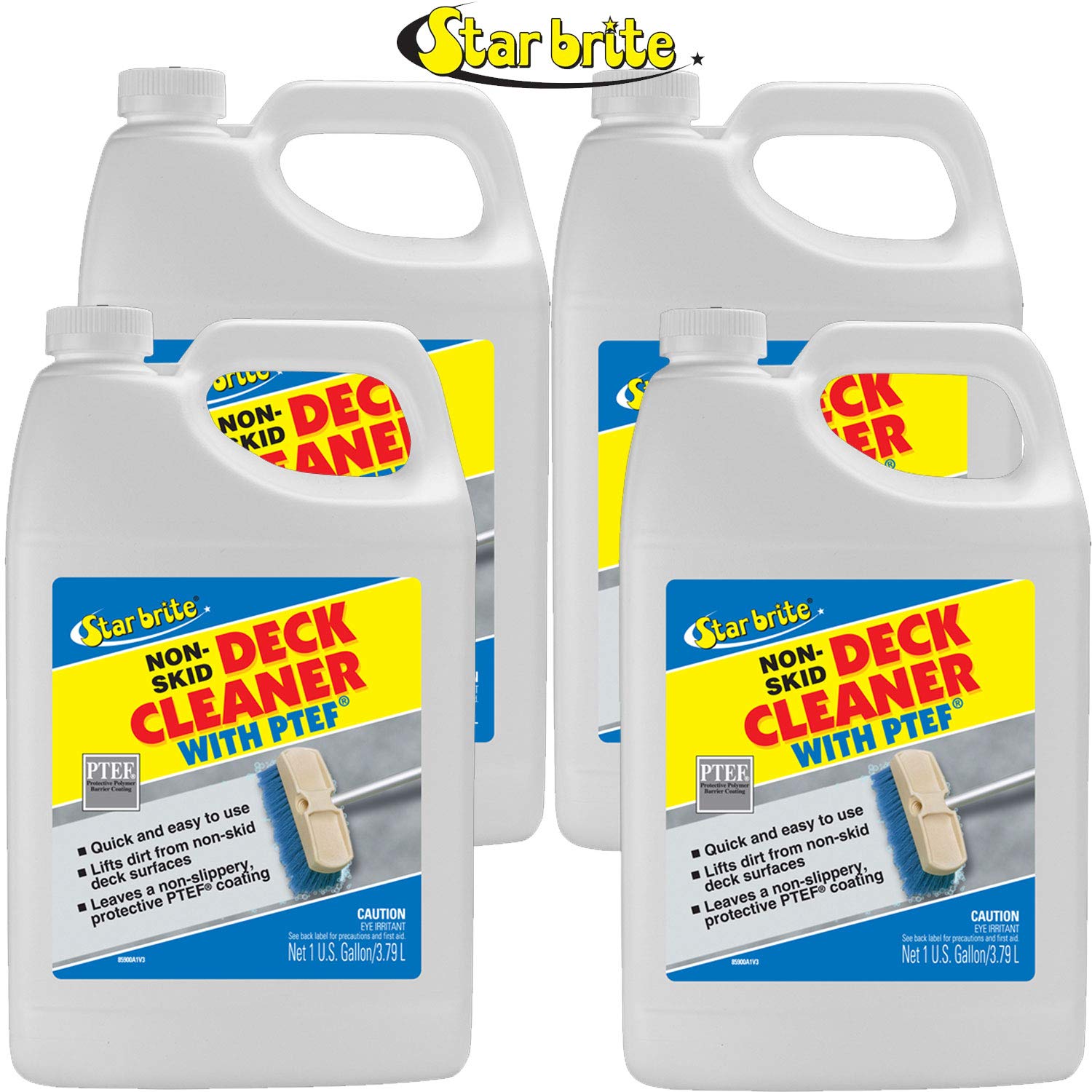 Star Brite Non-Skid Deck Cleaner with PTEF - 4 Gallons (1 Case) - Perfect for Boat, RV & Marine Surface Cleaning & Maintenance