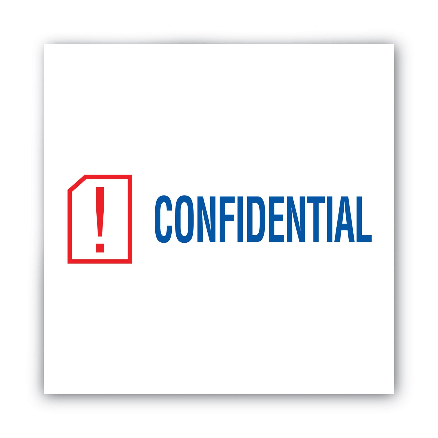 ACCUSTAMP2® Pre-Inked Shutter Stamp - Red & Blue Ink - CONFIDENTIAL - 1.63