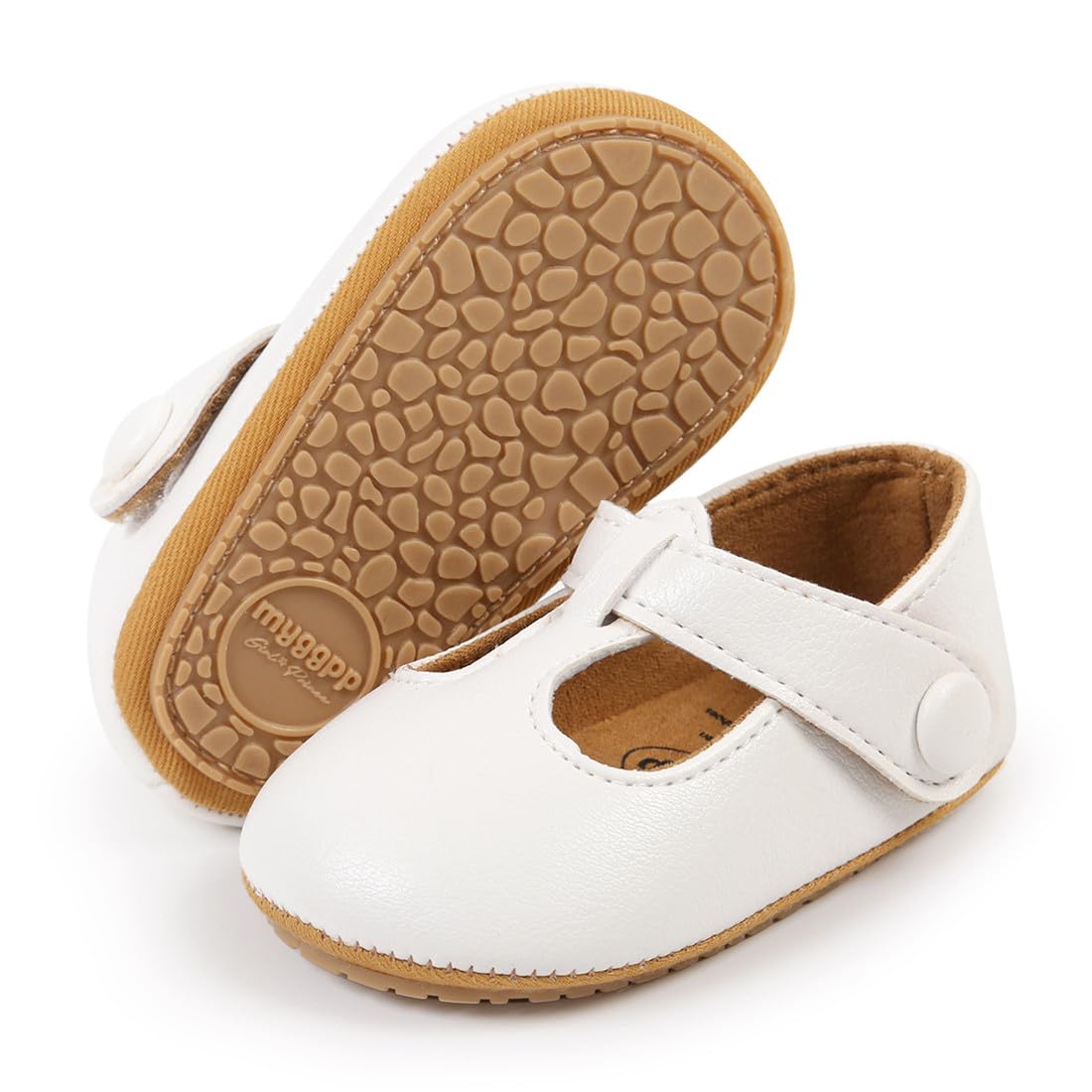 Baby Girl Soft Sole Mary Jane Shoes - Infant Toddler Walking Flat Shoes for Prewalkers & First Steps | Comfortable Crib Shoes for Weddings, Parties & Special Occasions