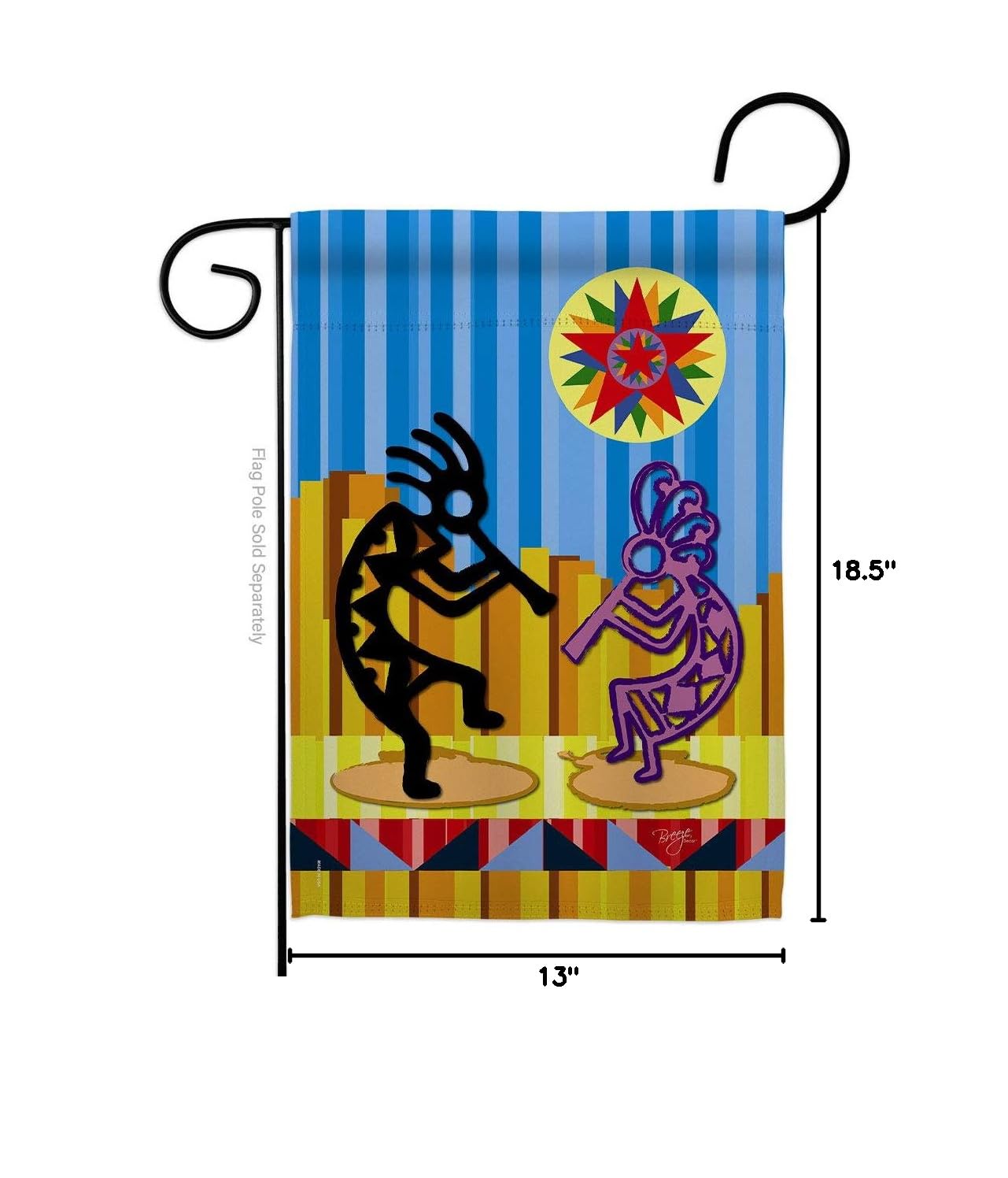 Kokopelli Dream Southwest Garden Flag 13x18.5