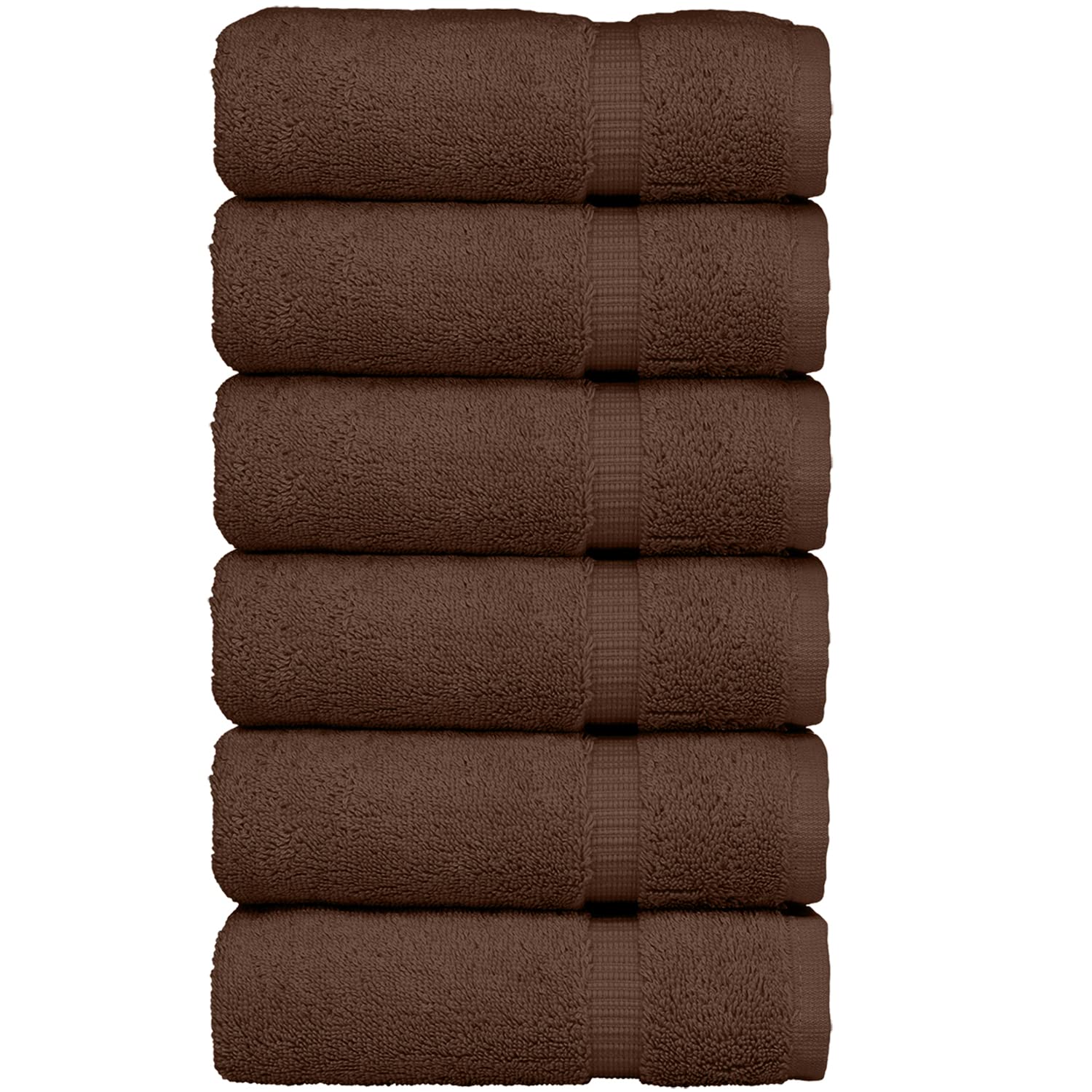 Premium 100% Turkish Cotton 700 GSM Luxury Washcloths Set of 6 - Ultra Soft Spa & Hotel Quality Face Towels for Makeup Removal, Facial Cleansing & Baby Care (13