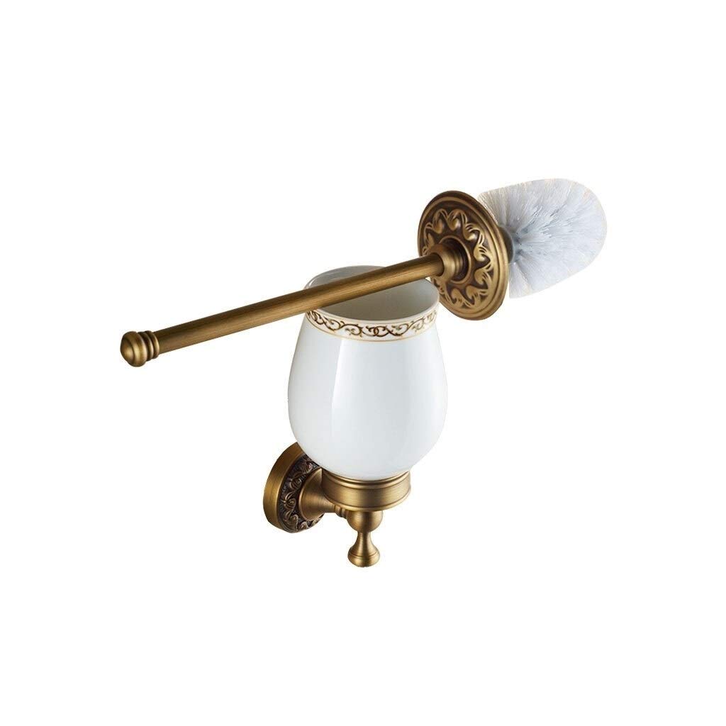 Copper Base Toilet Brush and Holder Set - Compact Bathroom Cleaning Brush for Hard-to-Reach Areas - Perfect for Household, Bathroom, and Toilet Bowl Cleaning