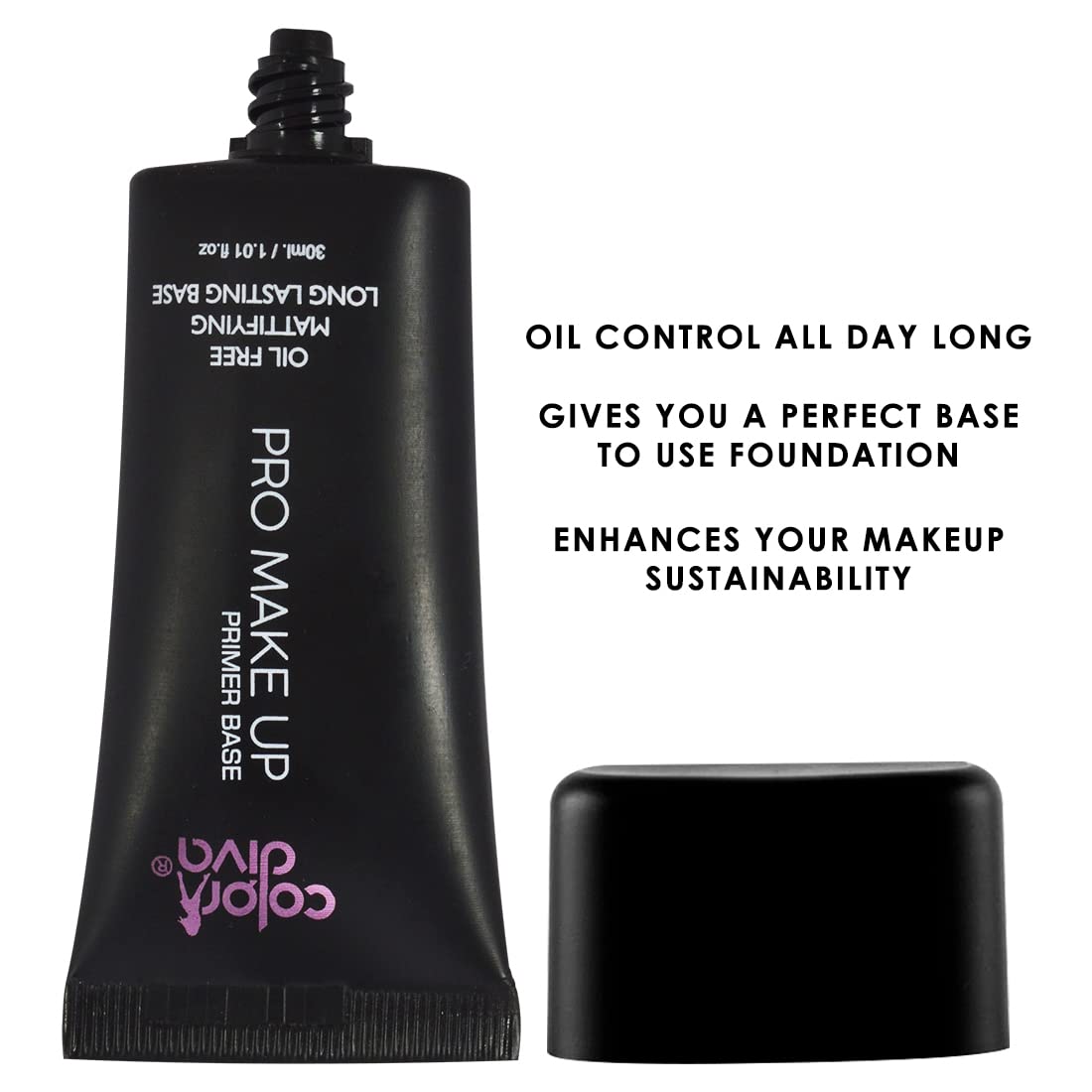 COLOR DIVA Pro Makeup Primer 30ml - Pore Minimizing, Mattifying & Transfer-Proof Face Primer | Oil-Free, Long-Lasting Vegan Base | Cruelty-Free Makeup for Flawless All-Day Wear | Perfect for Oily Skin & Hot Weather