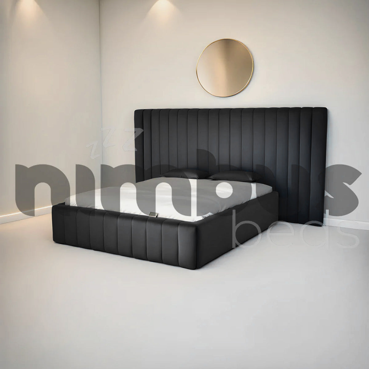 Luxury Louis Bed Frame - Queen Size, Upholstered Platform Bed with Wooden Slats & Noise-Free Support - Perfect for Master Bedroom, Guest Room, or Apartment