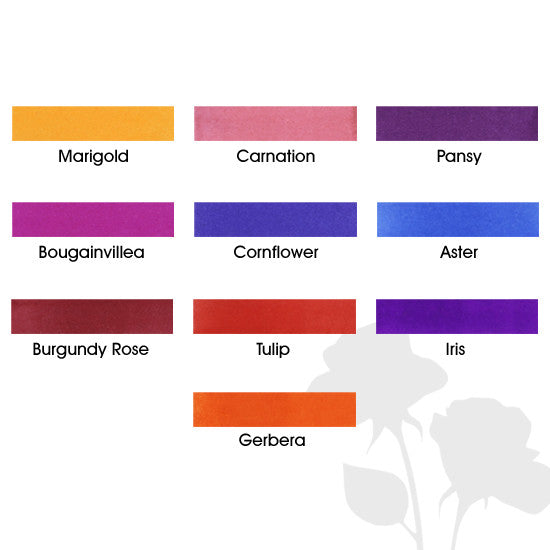 Diamine Flowers Collection Fountain Pen Ink Bottle Set - 15 Vibrant Colors for Calligraphy, Journaling & Artistic Writing