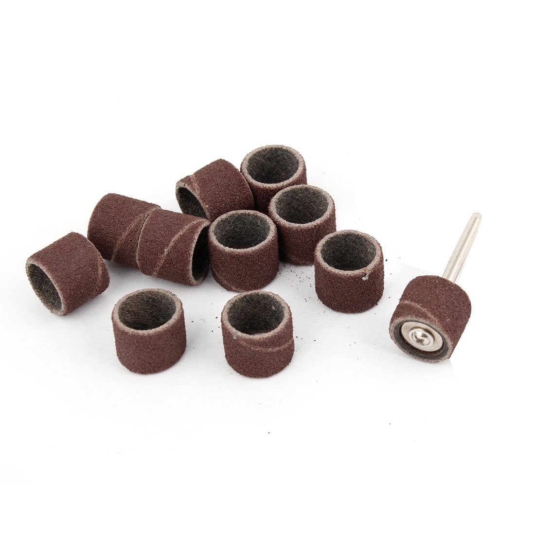 11-Piece Abrasive Mounted Grinding Heads Set - 3mm Drill Hole Diameter with Durable Abrasive Sleeves for Metal, Wood & DIY Projects - Model 21AS25QO47 - Perfect for Polishing, Deburring & Surface Finishing