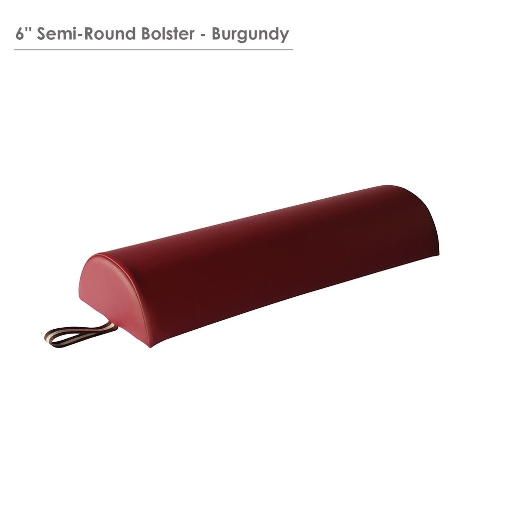 Premium 6-Inch Semi-Round Yoga Bolster for Deep Tissue Massage & Relaxation - Ideal for Yoga, Meditation, and Physical Therapy at Home or Studio
