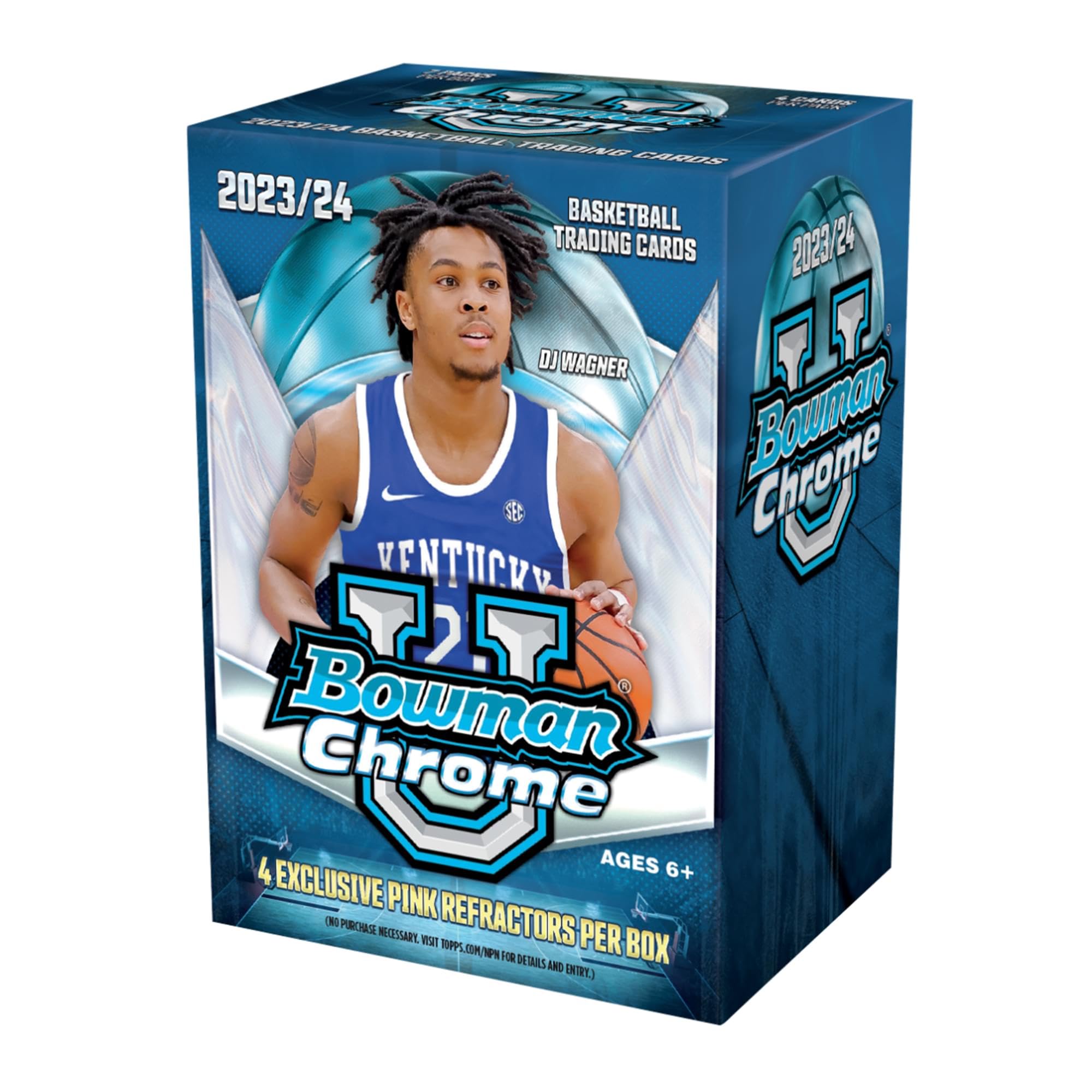 Bowman Chrome 2023-24 University Basketball Trading Cards Value Box - 7 Packs with Autograph & Rookie Cards | Perfect for Collectors, Investors & Fantasy Sports Fans