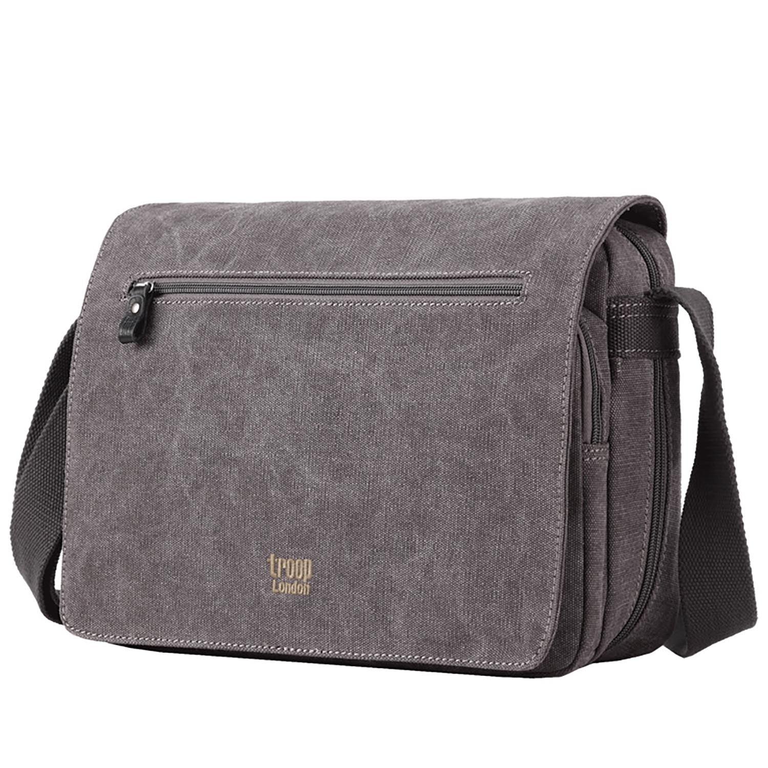 L1577 Troop London Classic Messenger Bag for Men & Women - Medium Size Genuine Leather Crossbody Bag - Perfect for Work, Travel & Everyday Use