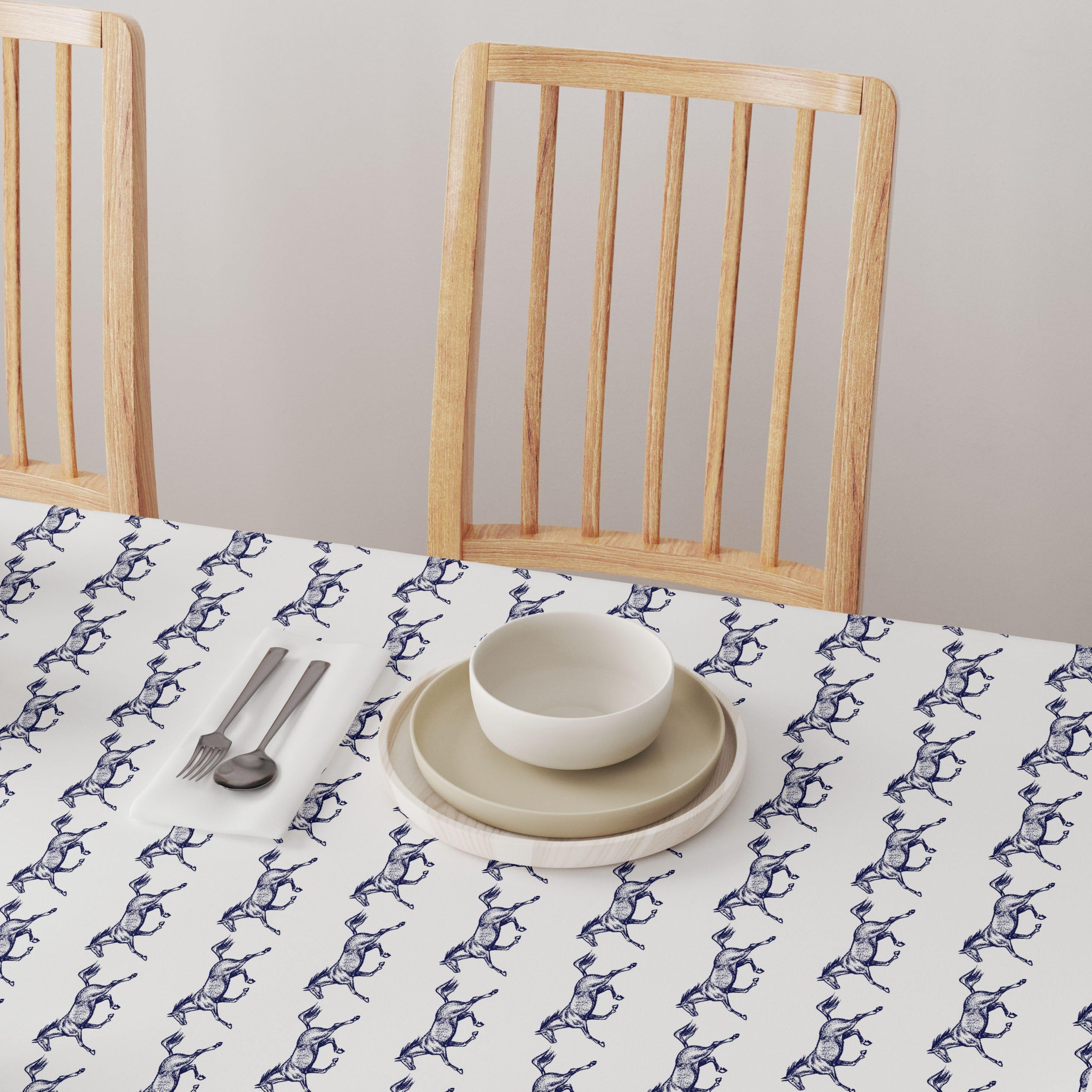 Galloping Horses Western Round Tablecloth 108