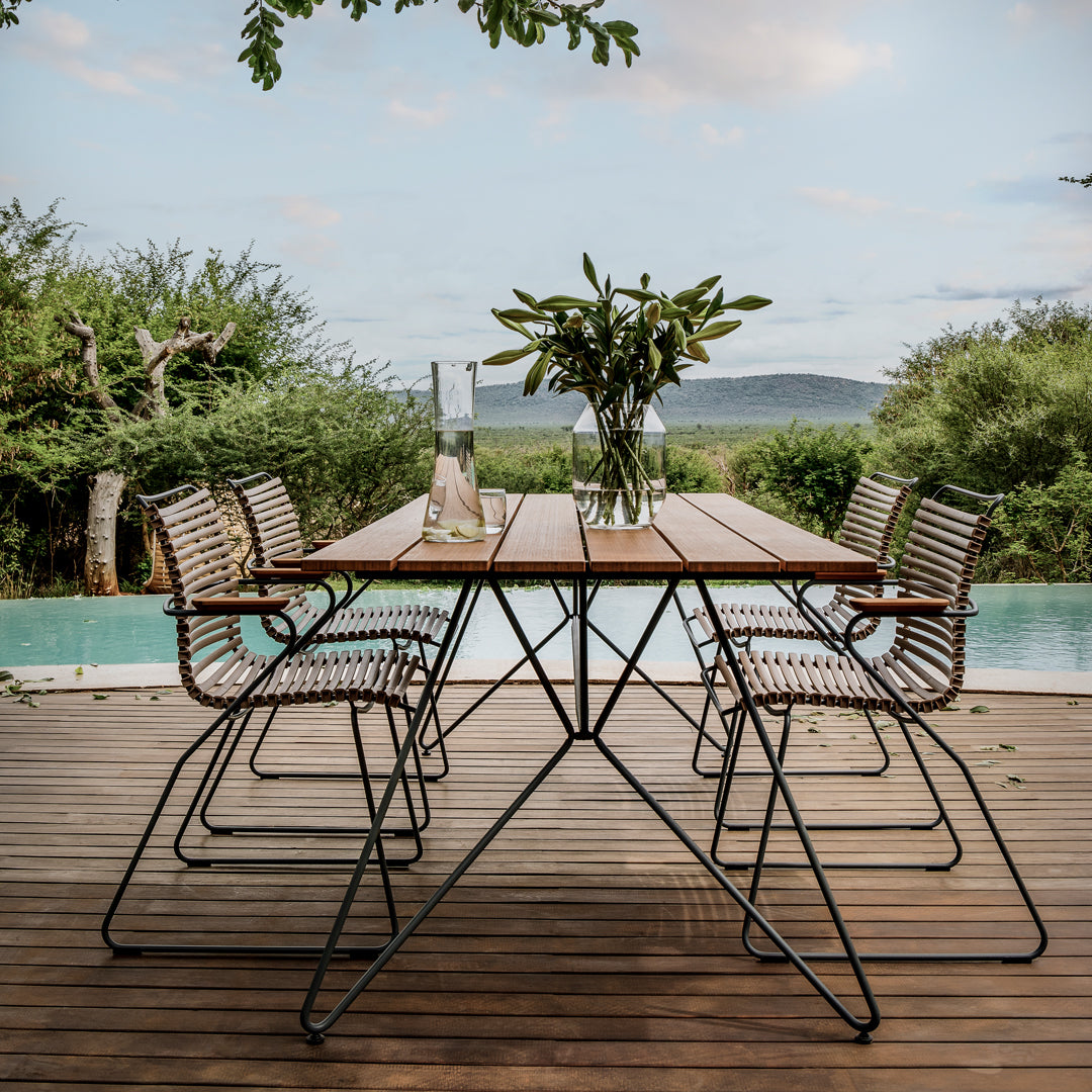 Click Outdoor Dining Chair with Armrests - Patio, Garden, Poolside & Deck Furniture - Weather-Resistant & Comfortable Seating for Outdoor Entertaining