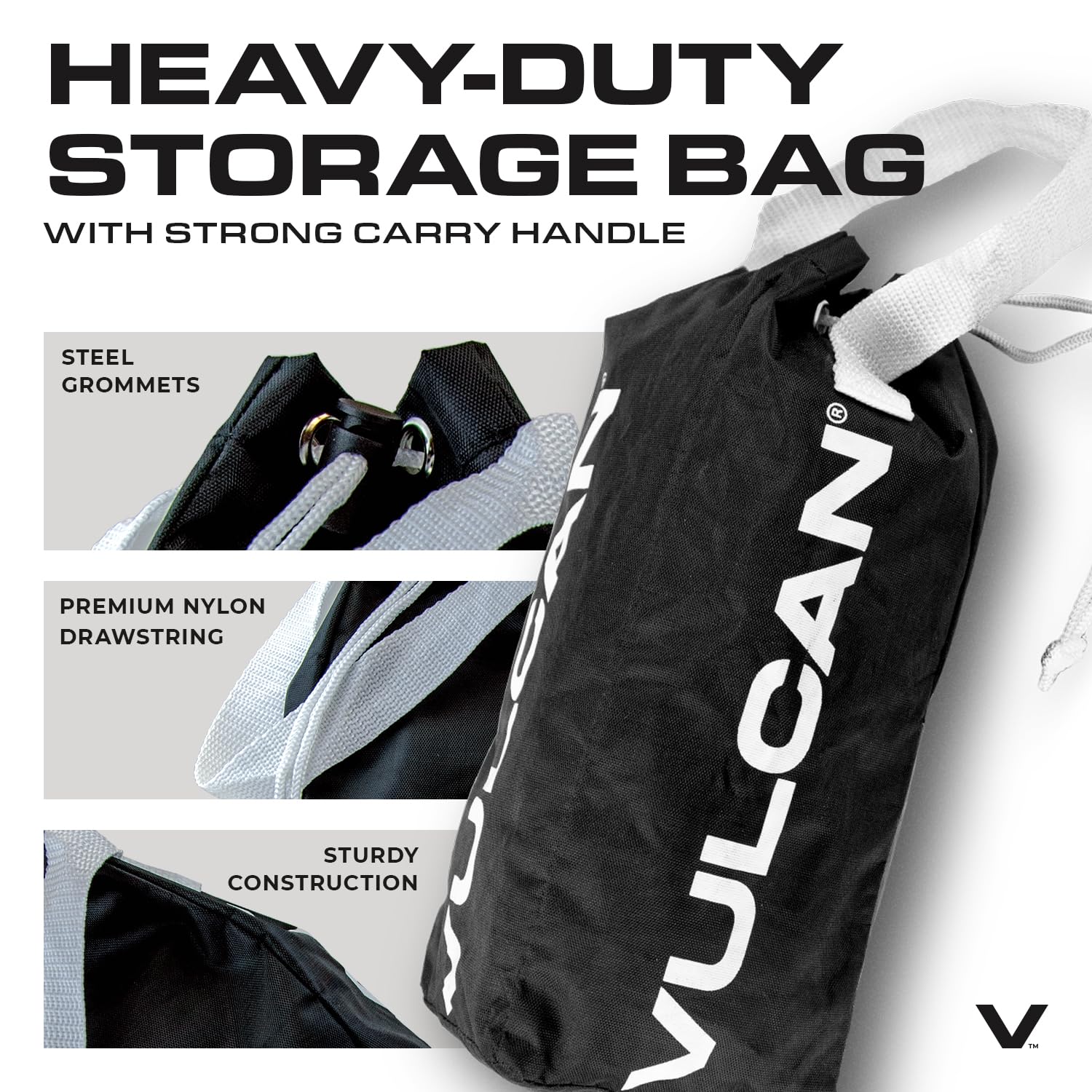 VULCAN Heavy Duty Security Chain & Lock Kit - 3/8 Inch x 9 Foot Case-Hardened Steel - Bolt Cutter Resistant - for Motorcycle, Bicycle, Gate & Outdoor Equipment Protection