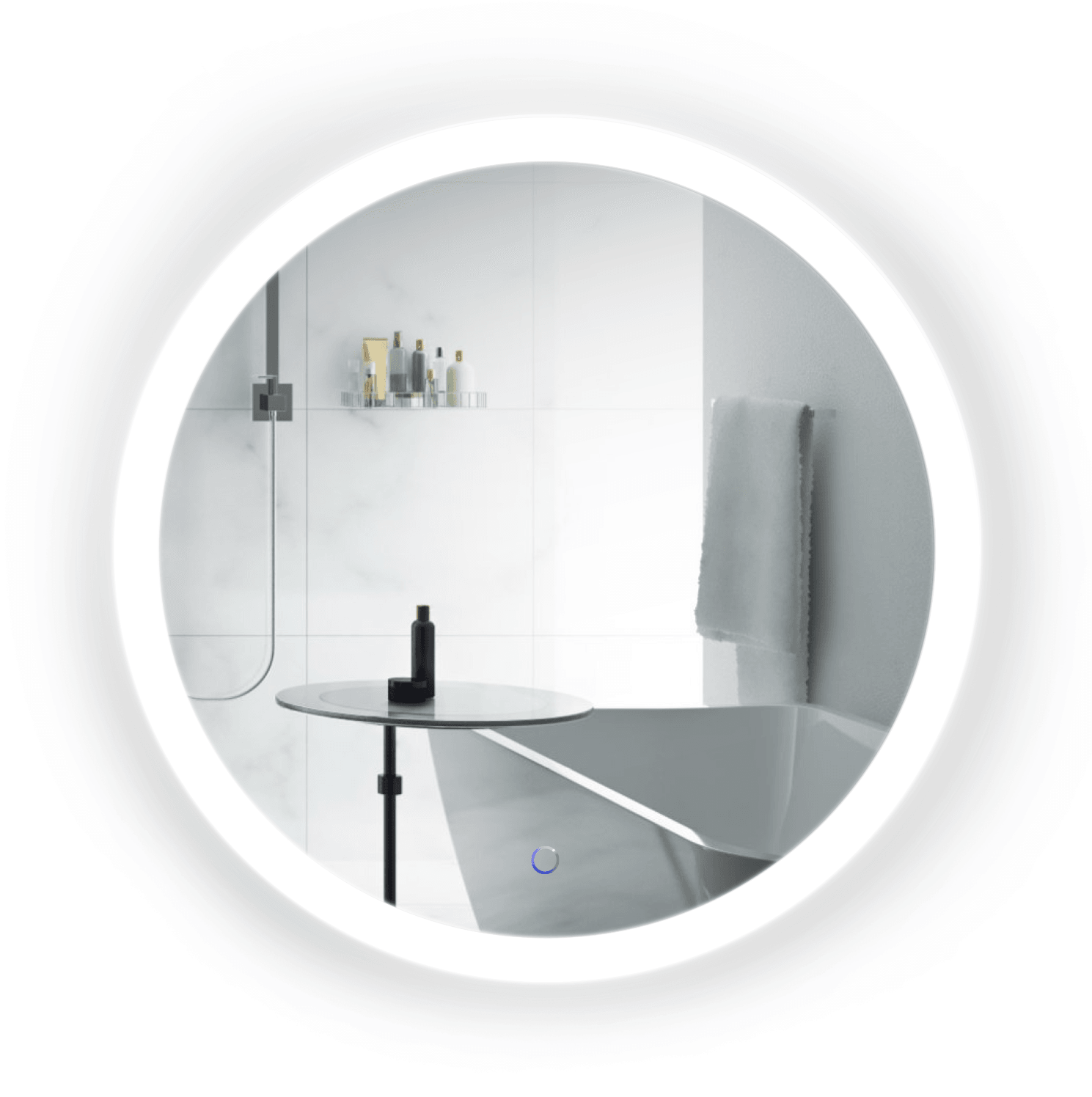 Krugg SOL 30 Inch LED Bathroom Mirror with Dimmable Lights - Perfect for Vanity, Makeup, and Modern Bathroom Decor