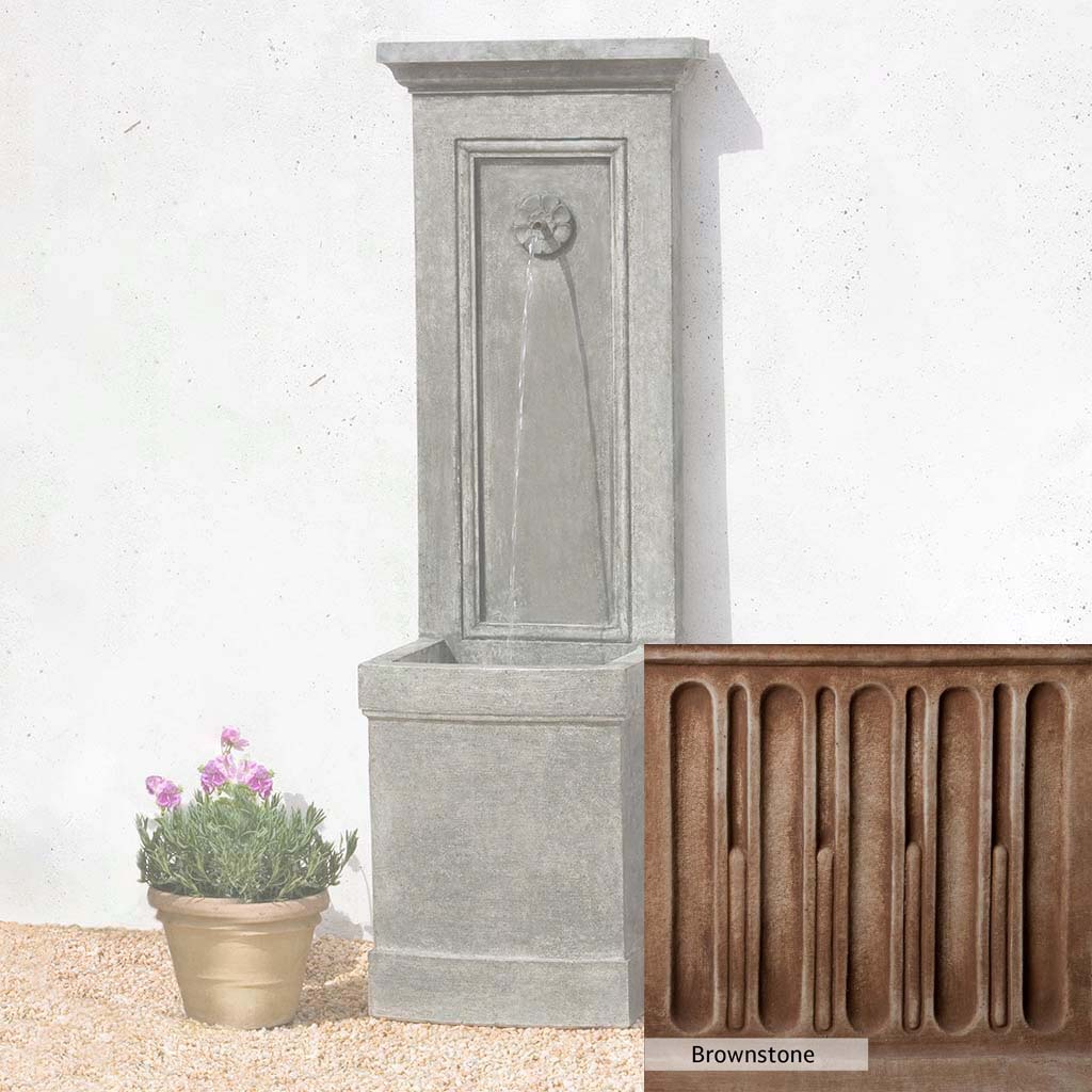 Campania International Auberge Wall Fountain - Outdoor Garden Water Feature for Patio, Yard & Landscape Decor | Relaxing Waterfall Sounds for Backyard Oasis