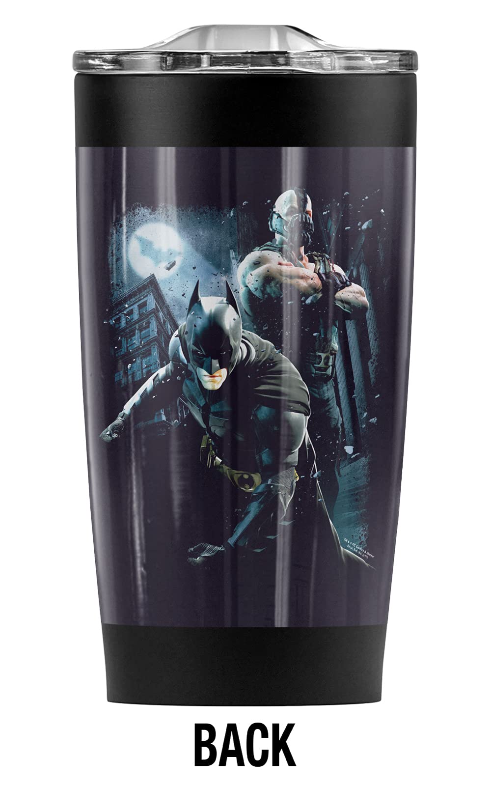 Batman Dark Knight Rises Bane Stainless Steel Tumbler 20oz - Vacuum Insulated Coffee Travel Mug with Leakproof Lid | Double Wall Insulation for Hot & Cold Drinks | Perfect for Superhero Fans, Office Commute, Gym & Outdoor Adventures