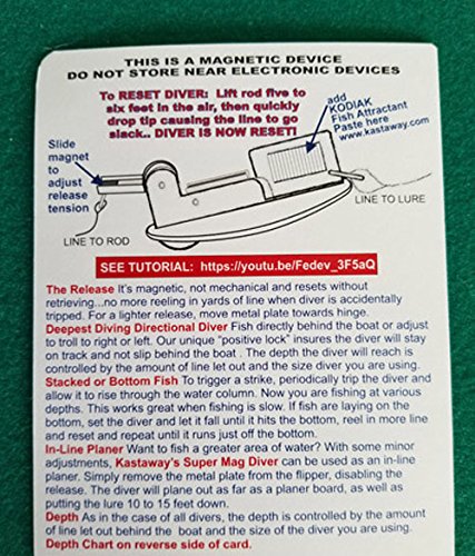 Kastaway's Magnetic Diver Lure - Chartreuse Super Magnum Size for Saltwater & Freshwater Fishing - Perfect for Bass, Walleye, and Pike Fishing in Lakes & Rivers