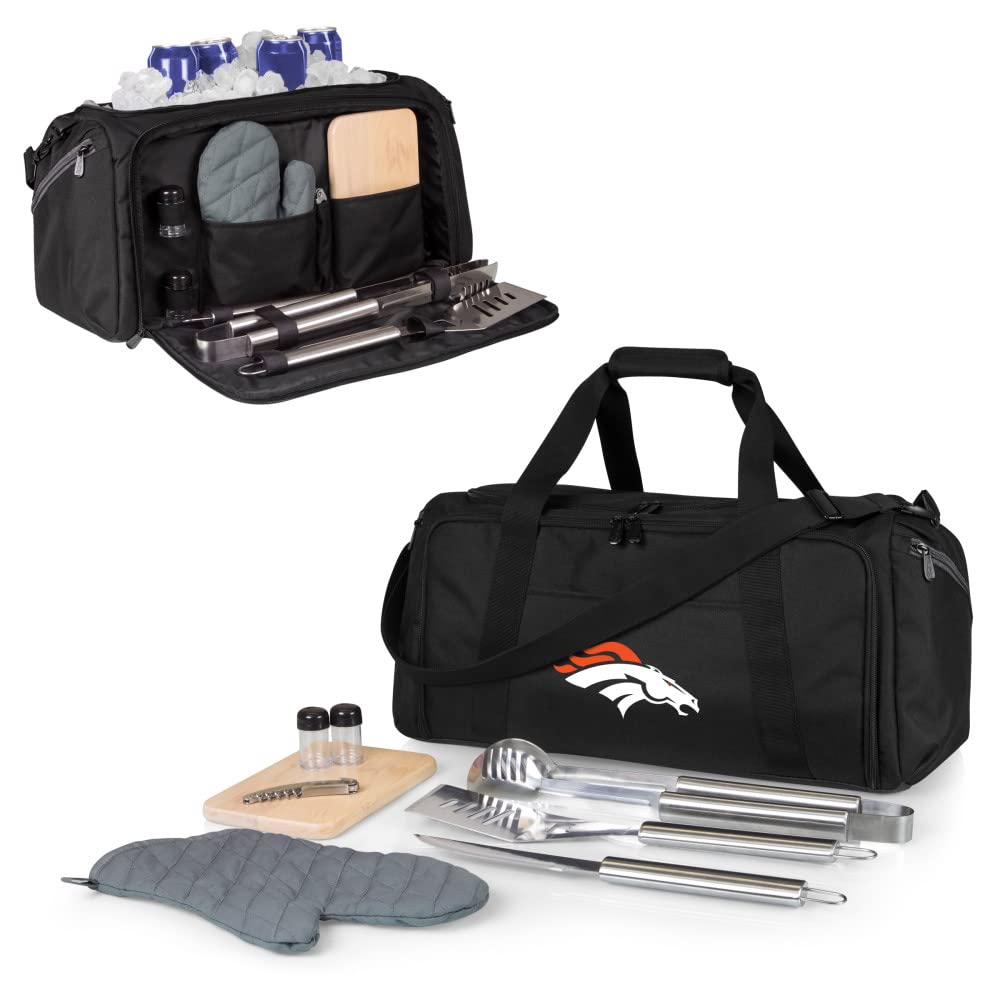 NFL BBQ Kit & Cooler Tote Set with Grill Tools and Picnic Accessories - Perfect for Tailgating, Backyard BBQs, and Outdoor Parties