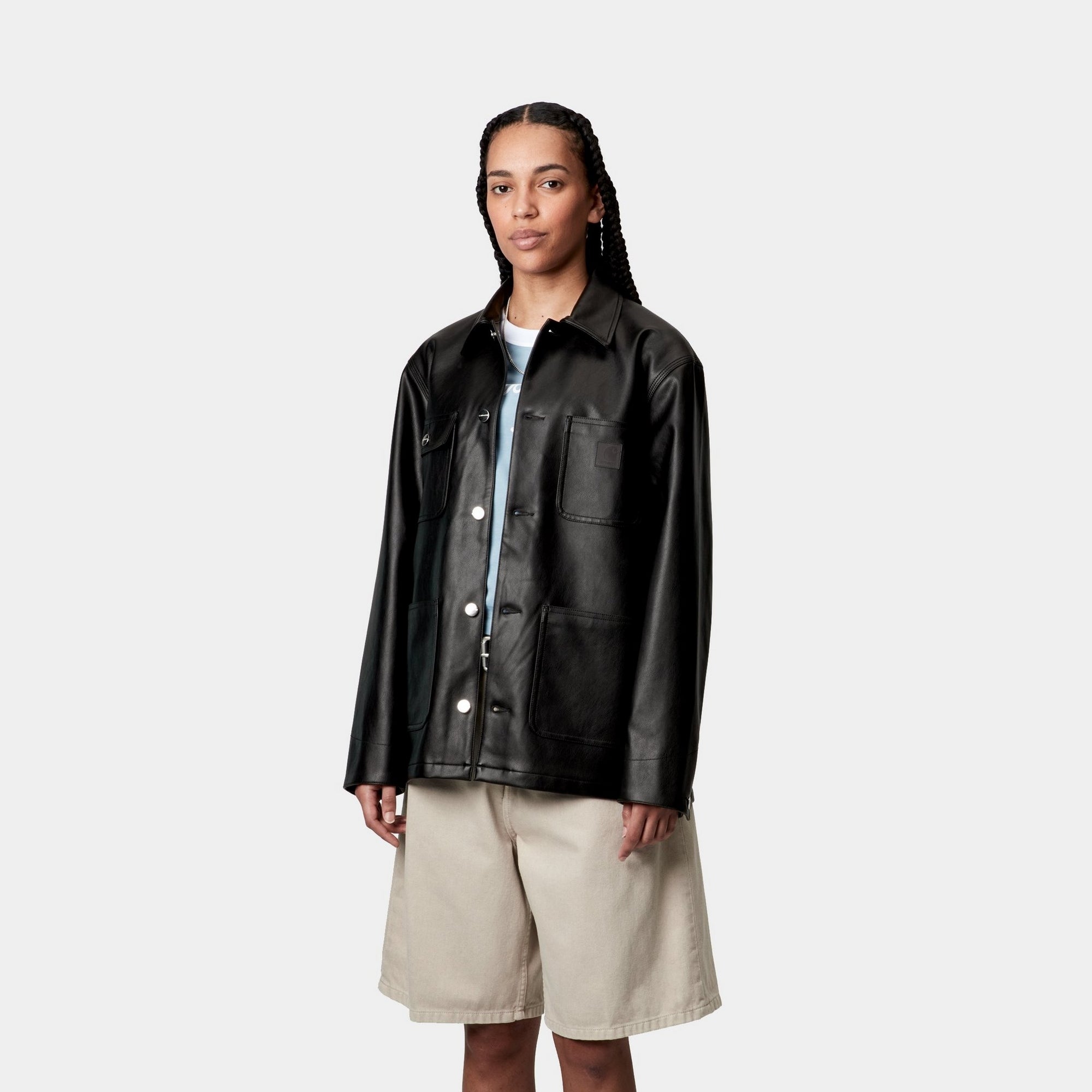 Women's Michigan PU Leather Jacket - Black | Stylish & Warm Outerwear for Fall & Winter Fashion